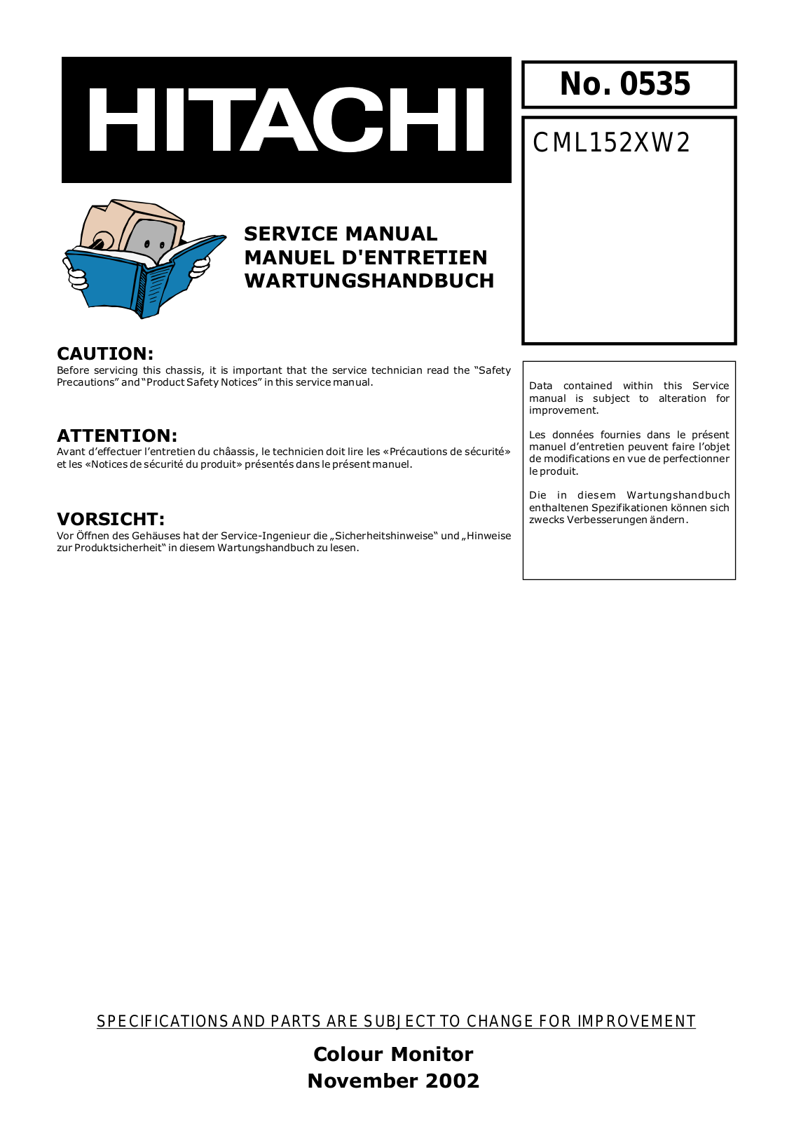 Hitachi CML152XW2 Schematic