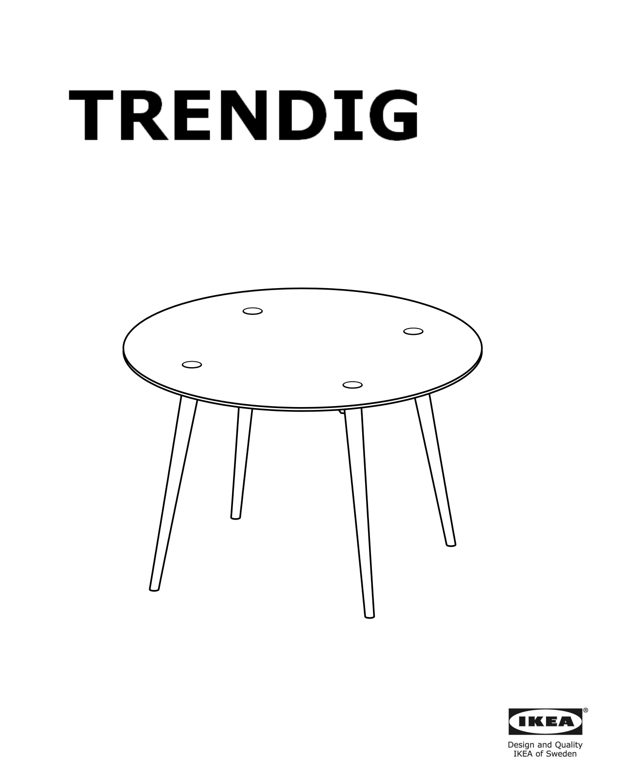 IKEA TRENDIG 2013 Dining table User Manual