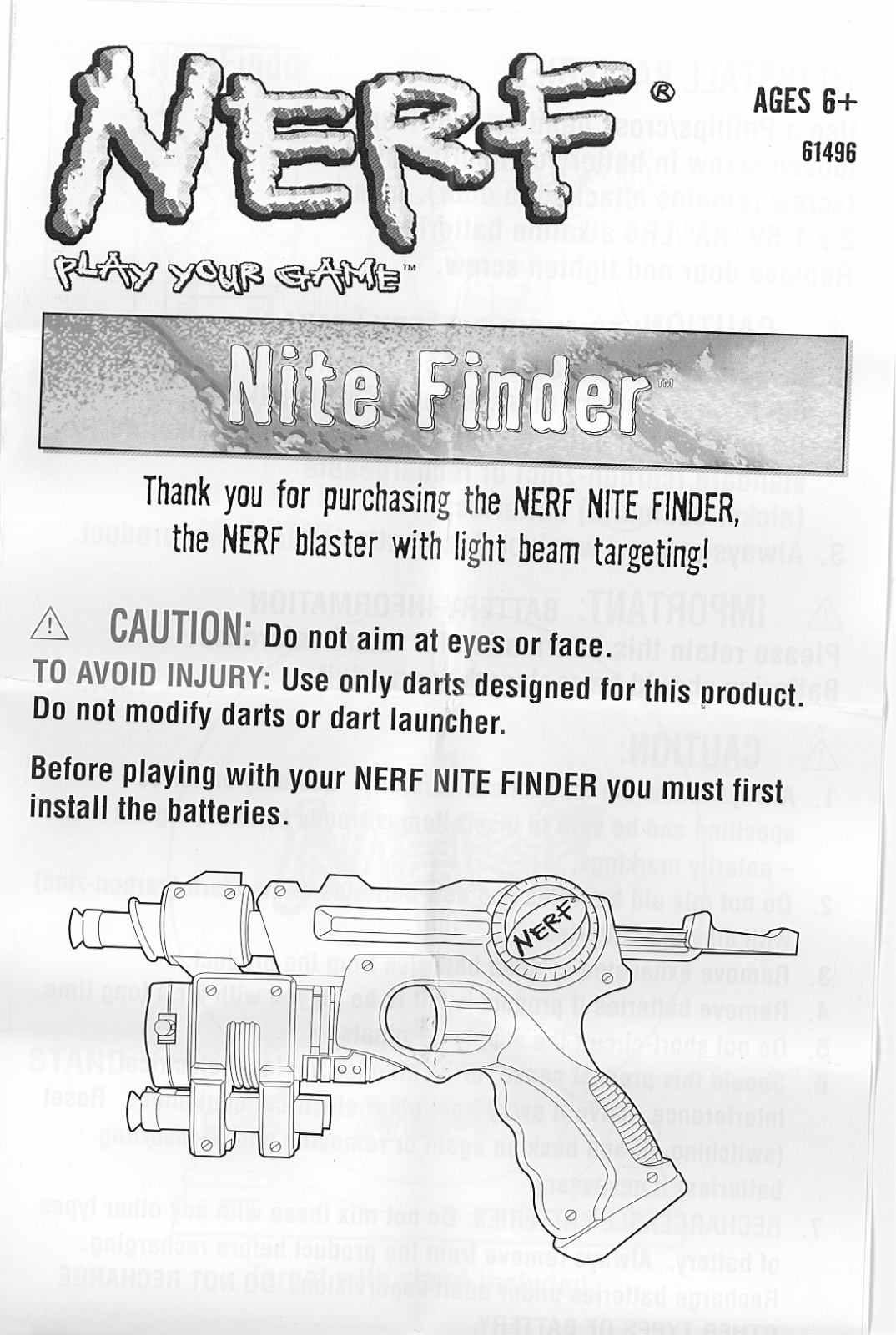 HASBRO Nerf Nite Finder User Manual