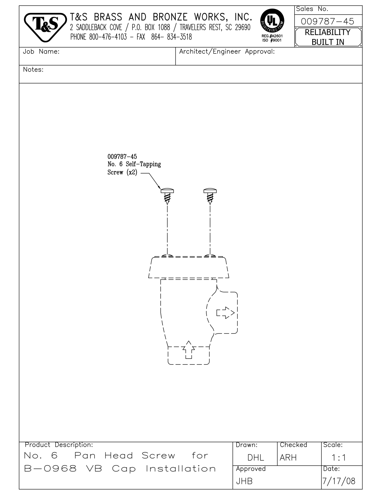 T&S Brass 009787-45 User Manual