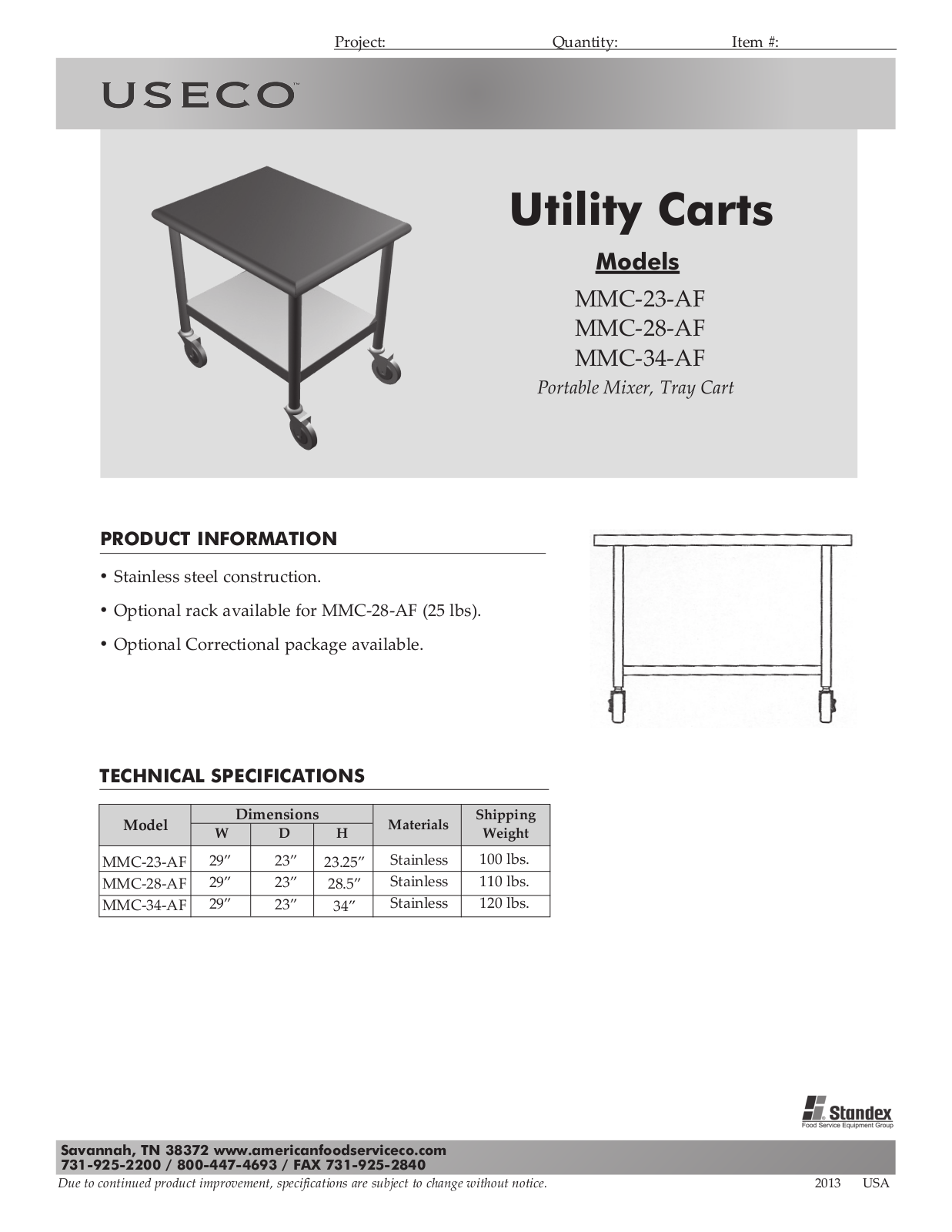 Useco MMC-28-AF User Manual