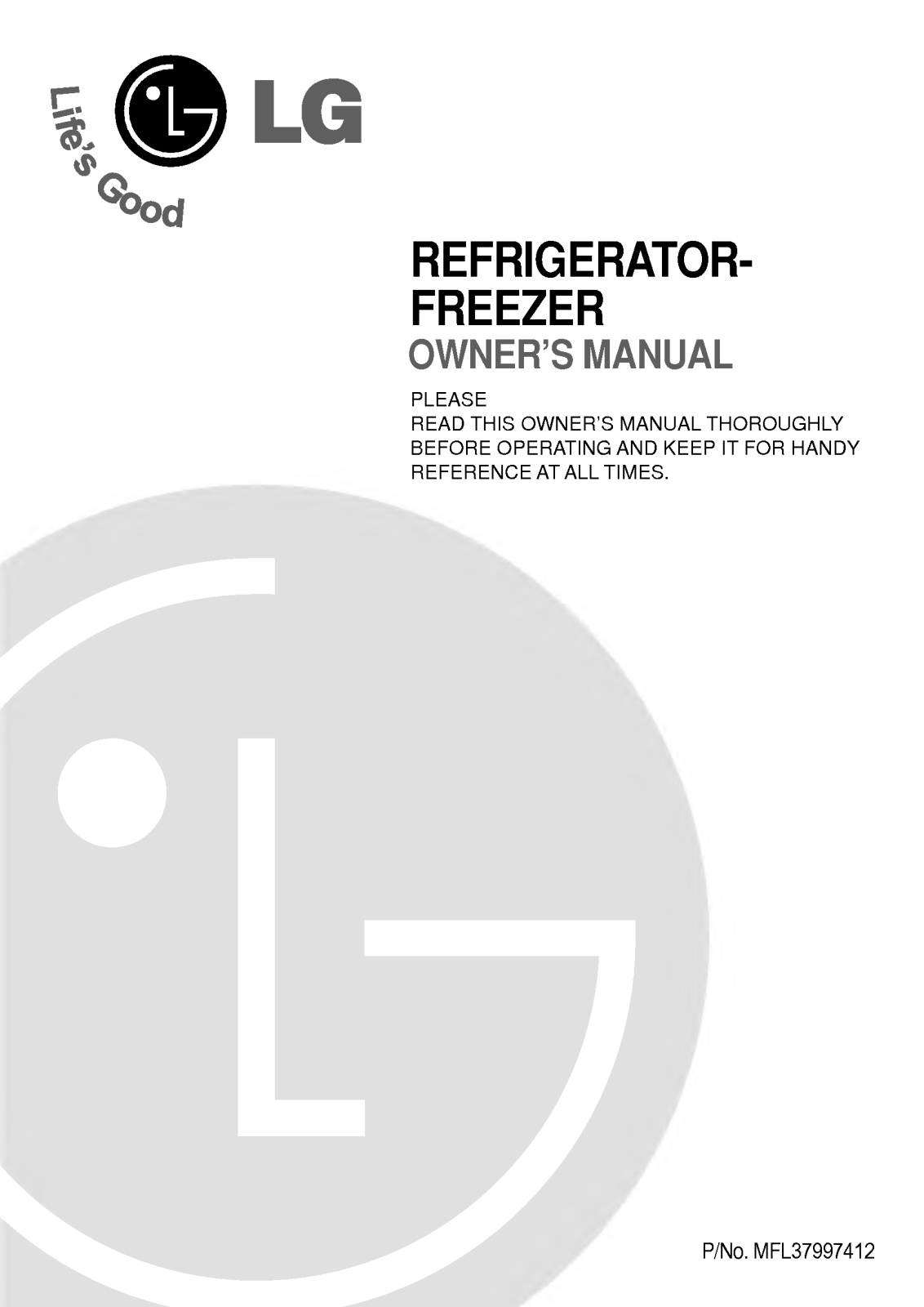 LG GN-B352YVC, GN-315FW User Manual