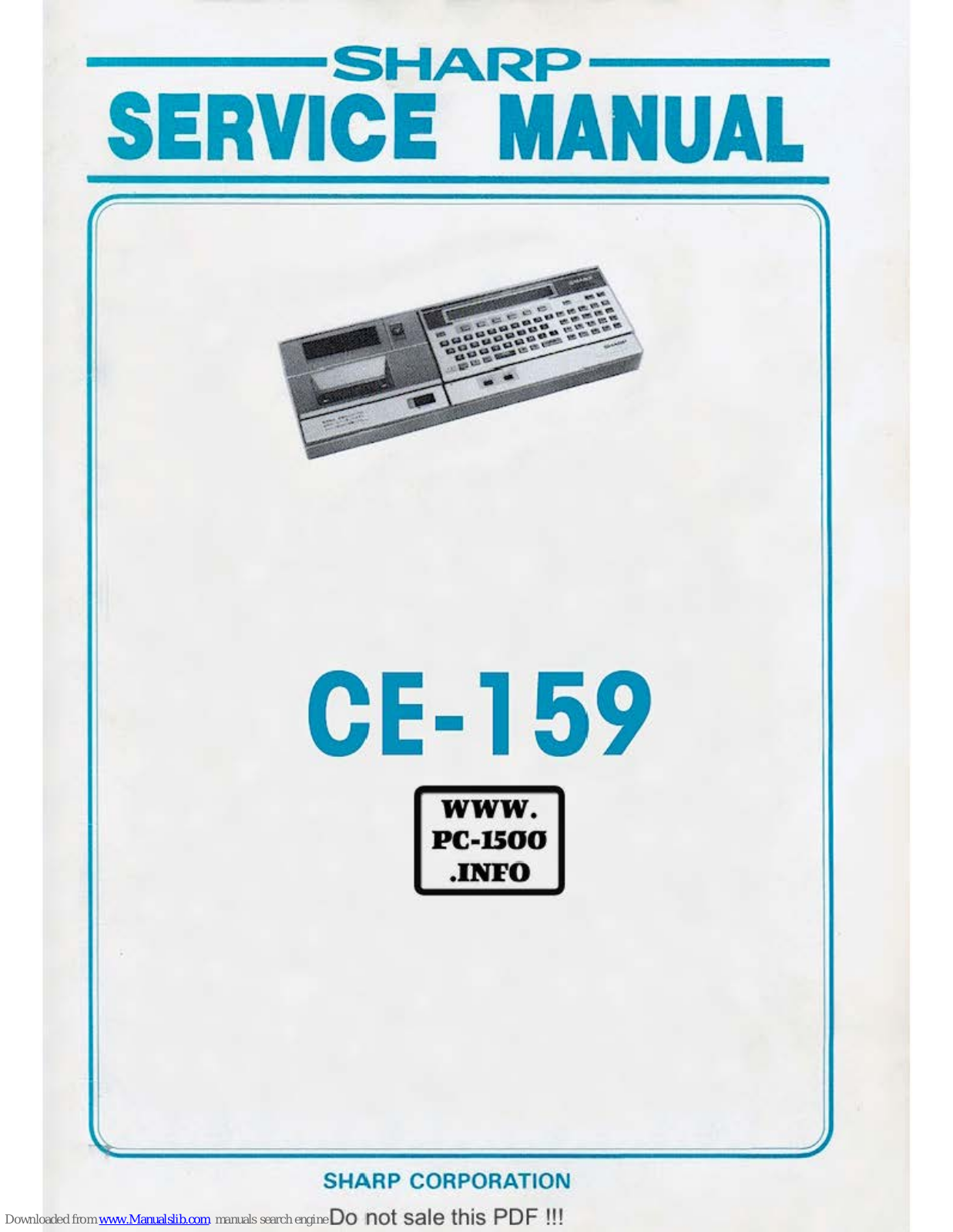 Sharp CE-159 Service Manual - ManualMachine.com