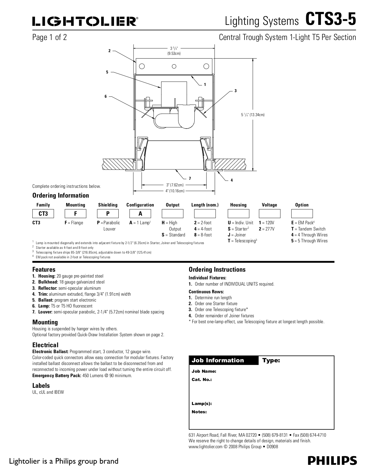 Lightolier CTS3-5 User Manual