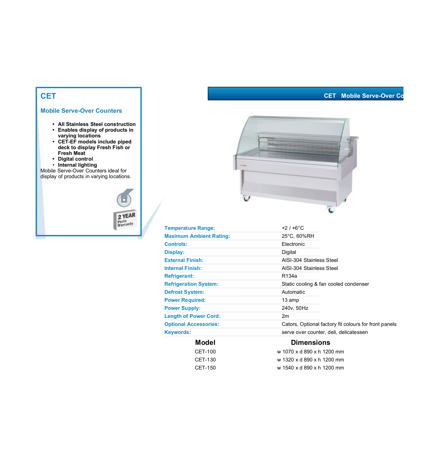 Valera CET DATASHEET