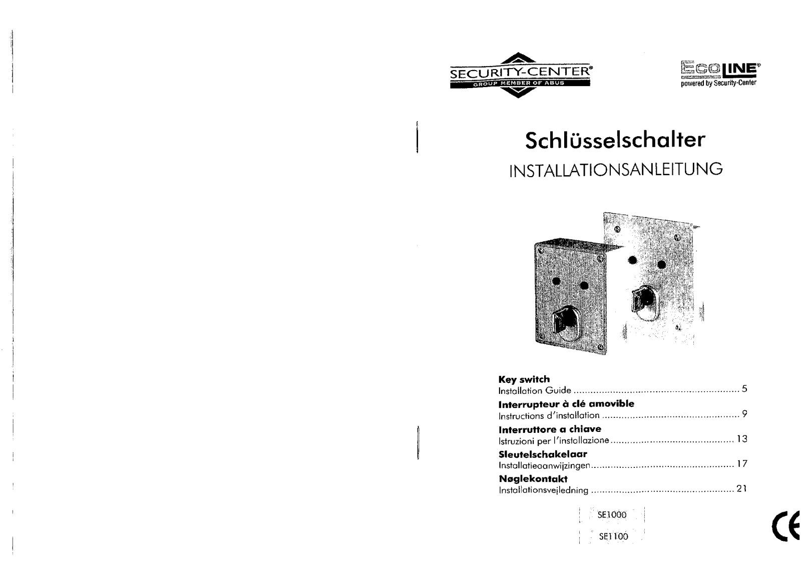 ABUS SE1000, SE1100 User guide