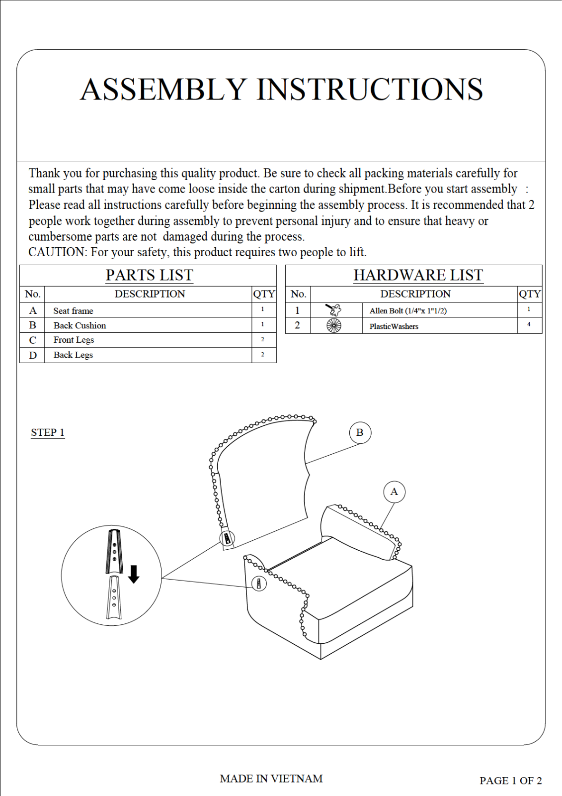 Foundstone™ W004921238 Installation & Assembly - ManualMachine.com