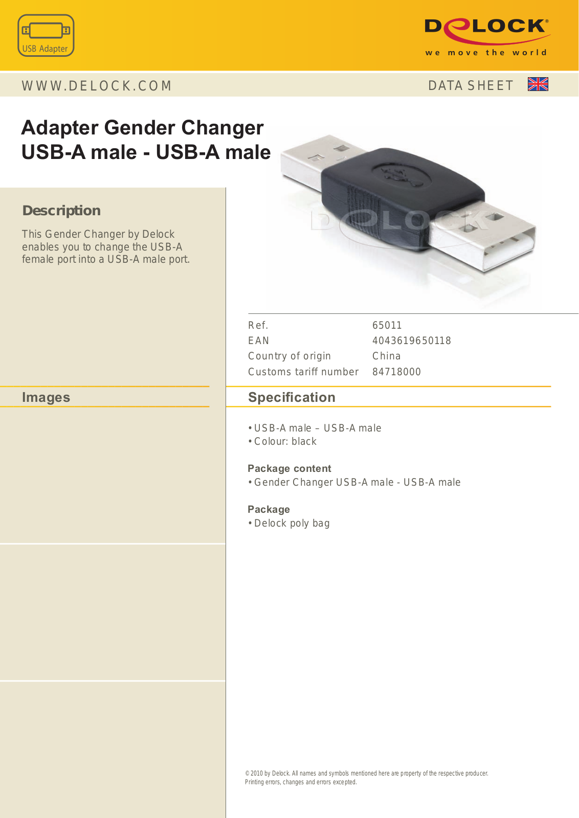 DeLOCK 65011 User Manual