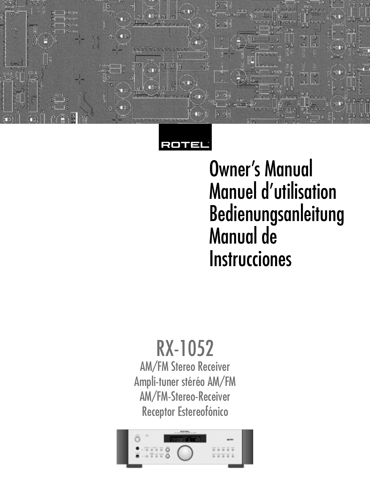 ROTEL RX-1052 User Manual