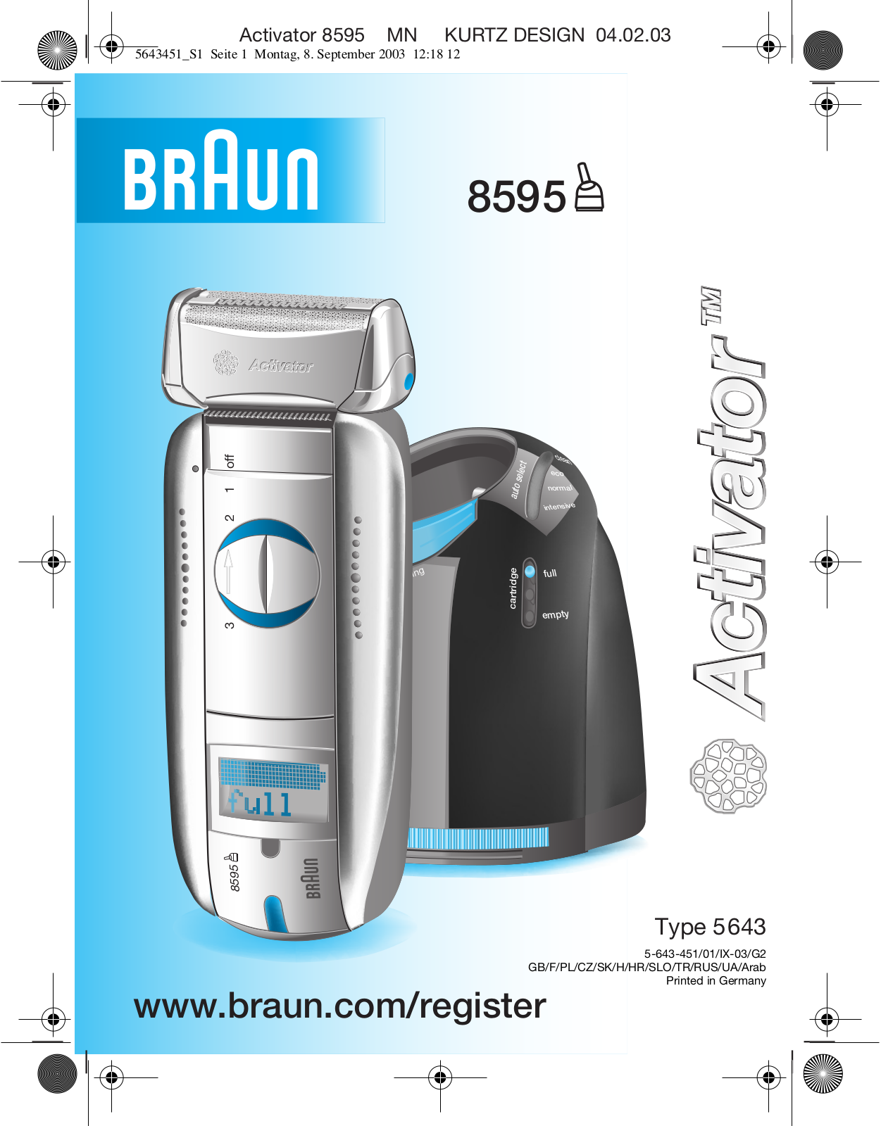 Braun 8595 User Manual