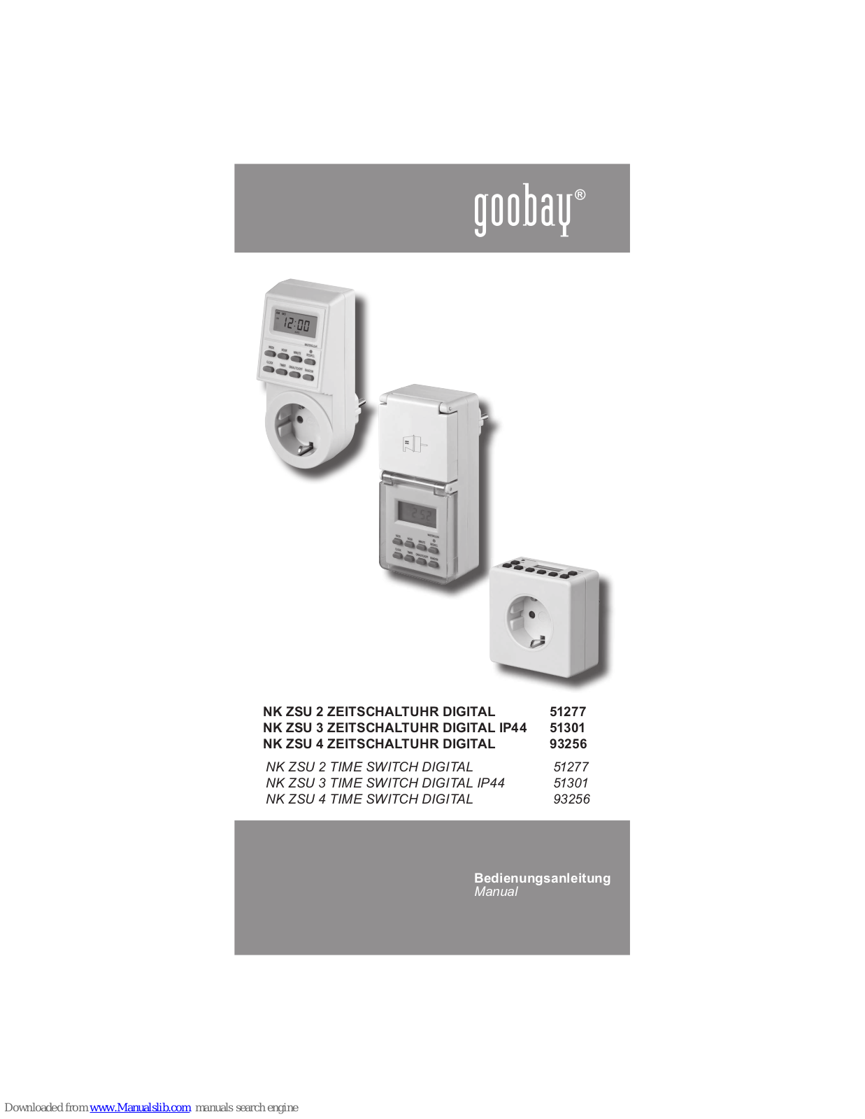 Goobay NK ZSU 2, NK ZSU 3 IP44, NK ZSU 4, 51277, 51301 User Manual