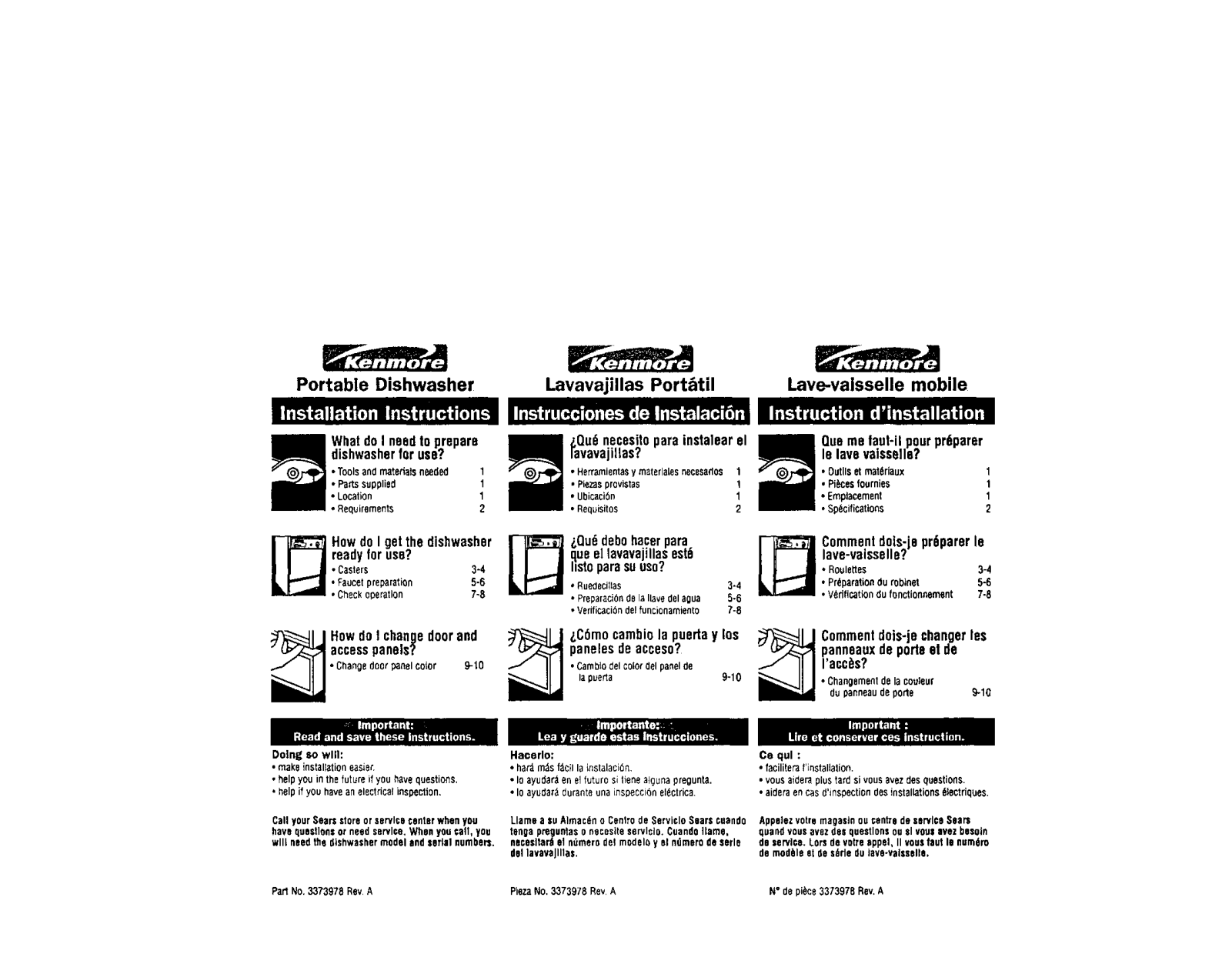 Kenmore 66517792992, 66517799990, 66517799992, 66517765890, 66517765891 Installation Guide - ManualMachine.com