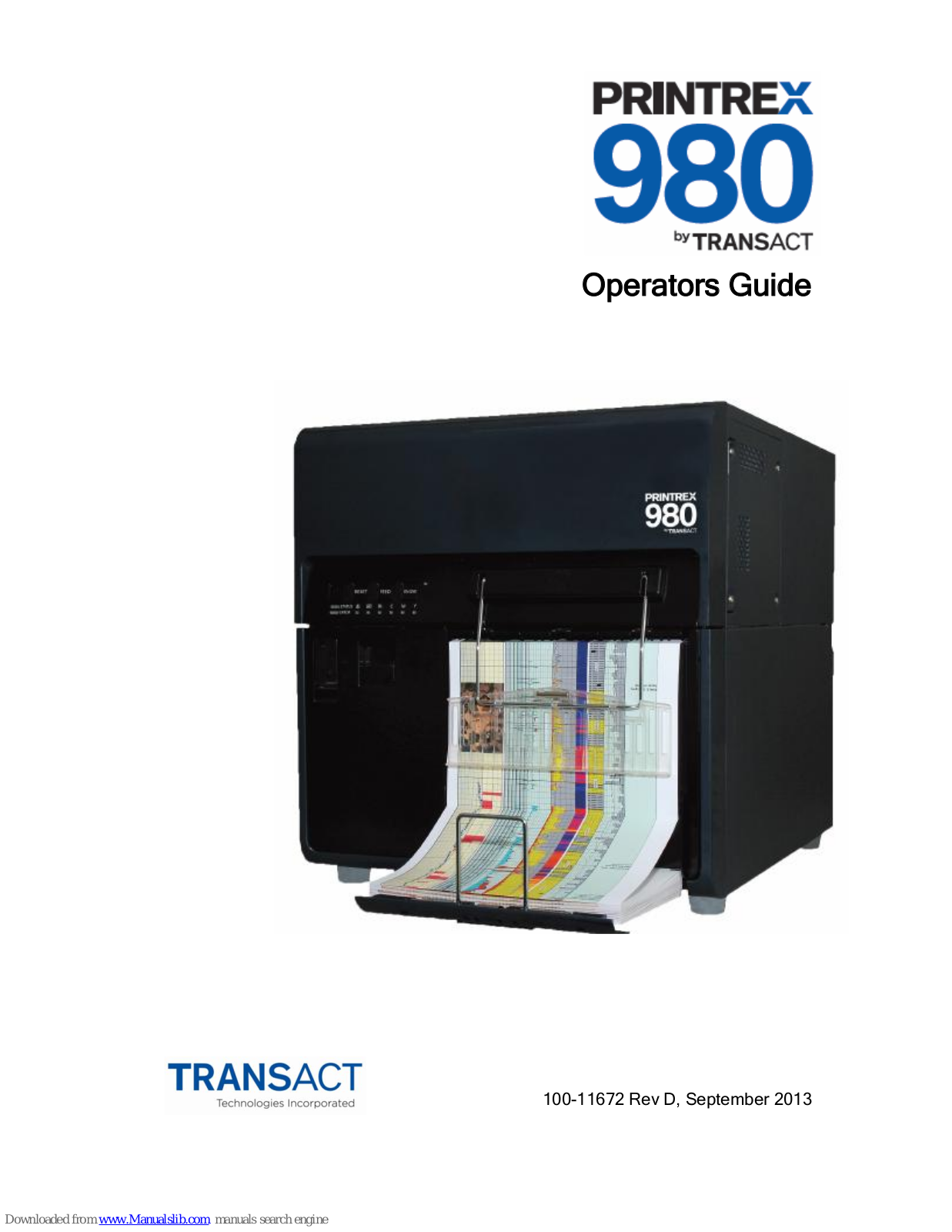 TransAct Printrex 980 Operator's Manual