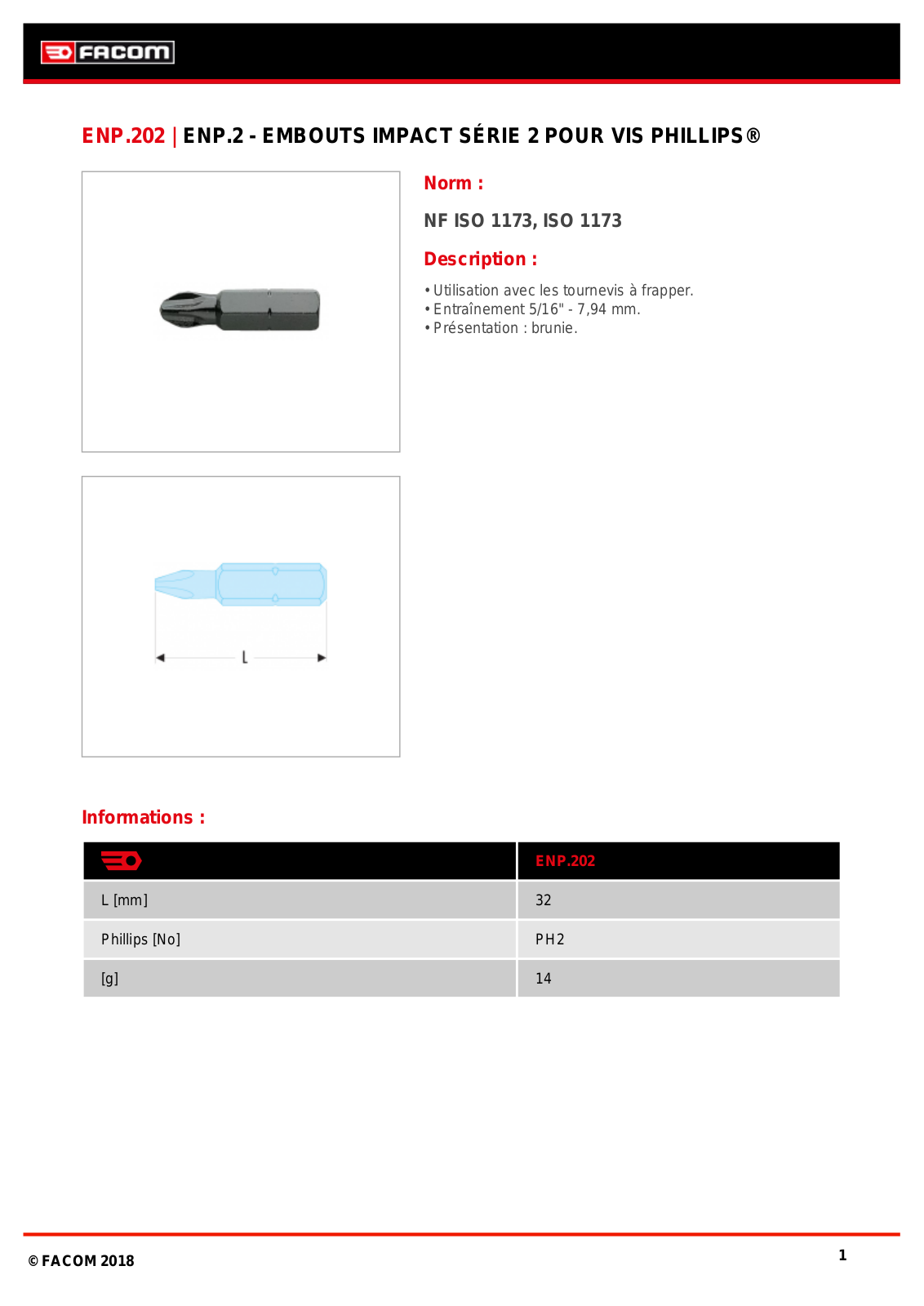 Facom ENP.202 Specification - ManualMachine.com