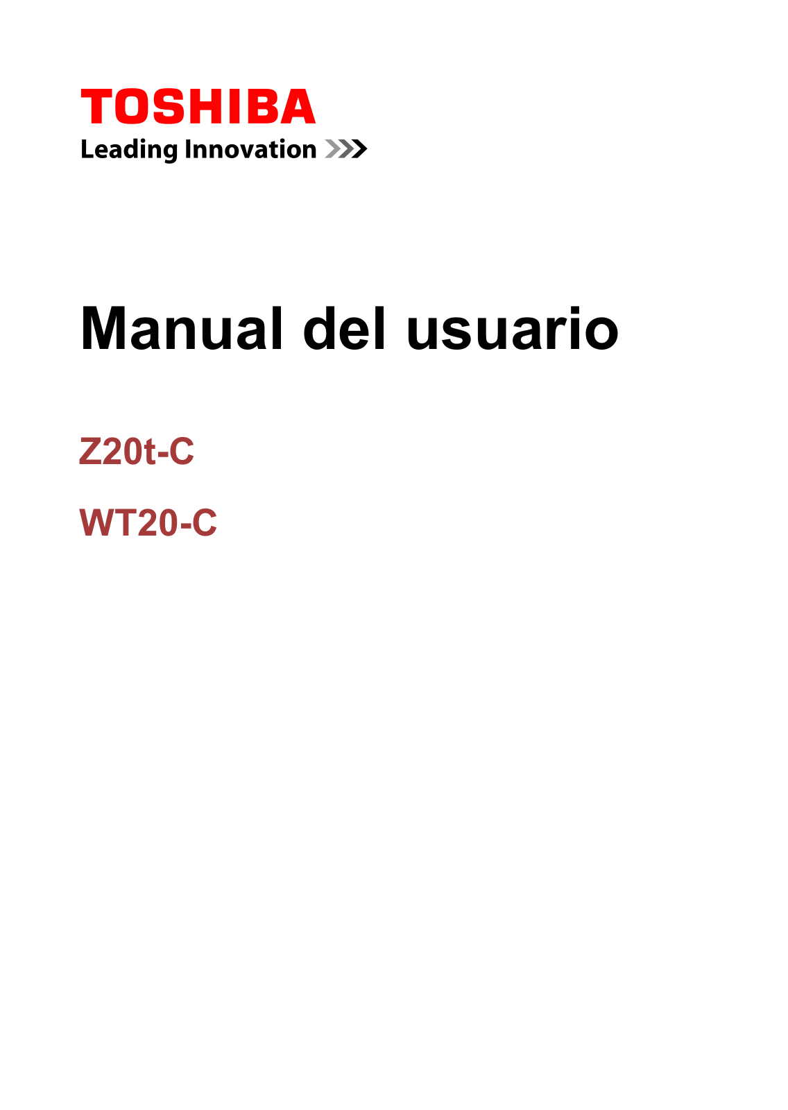 Toshiba WT20-C User Manual