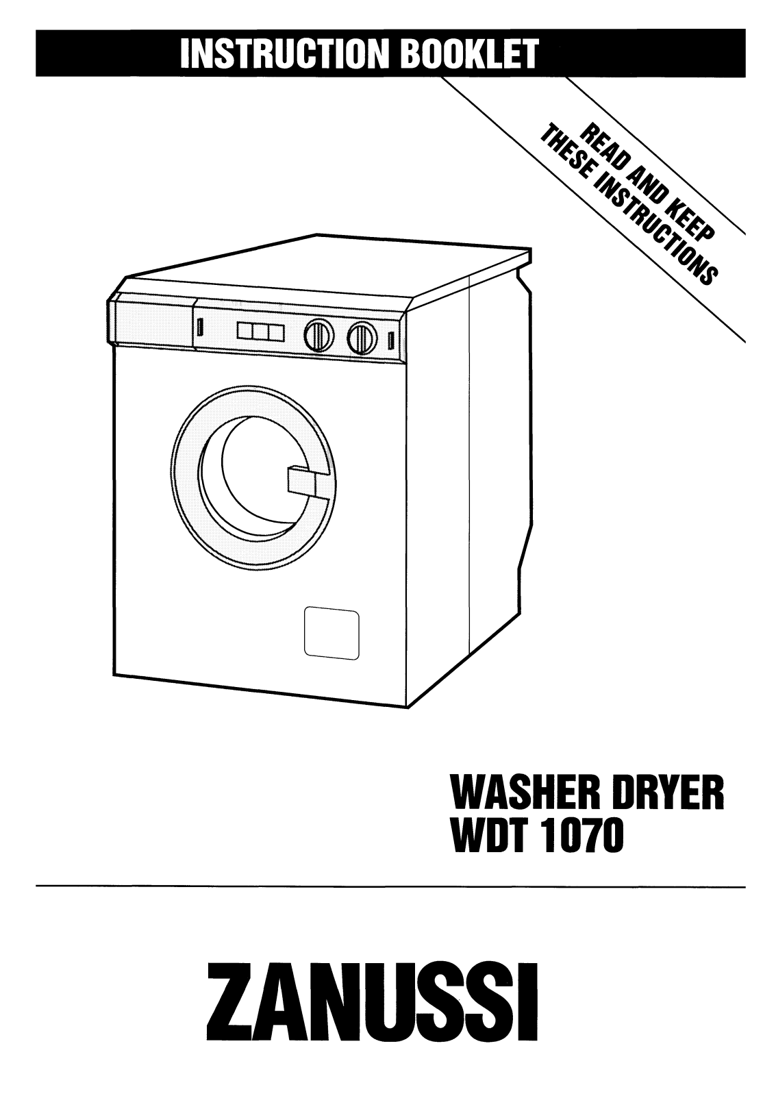 Zanussi WDT 1070 User Manual