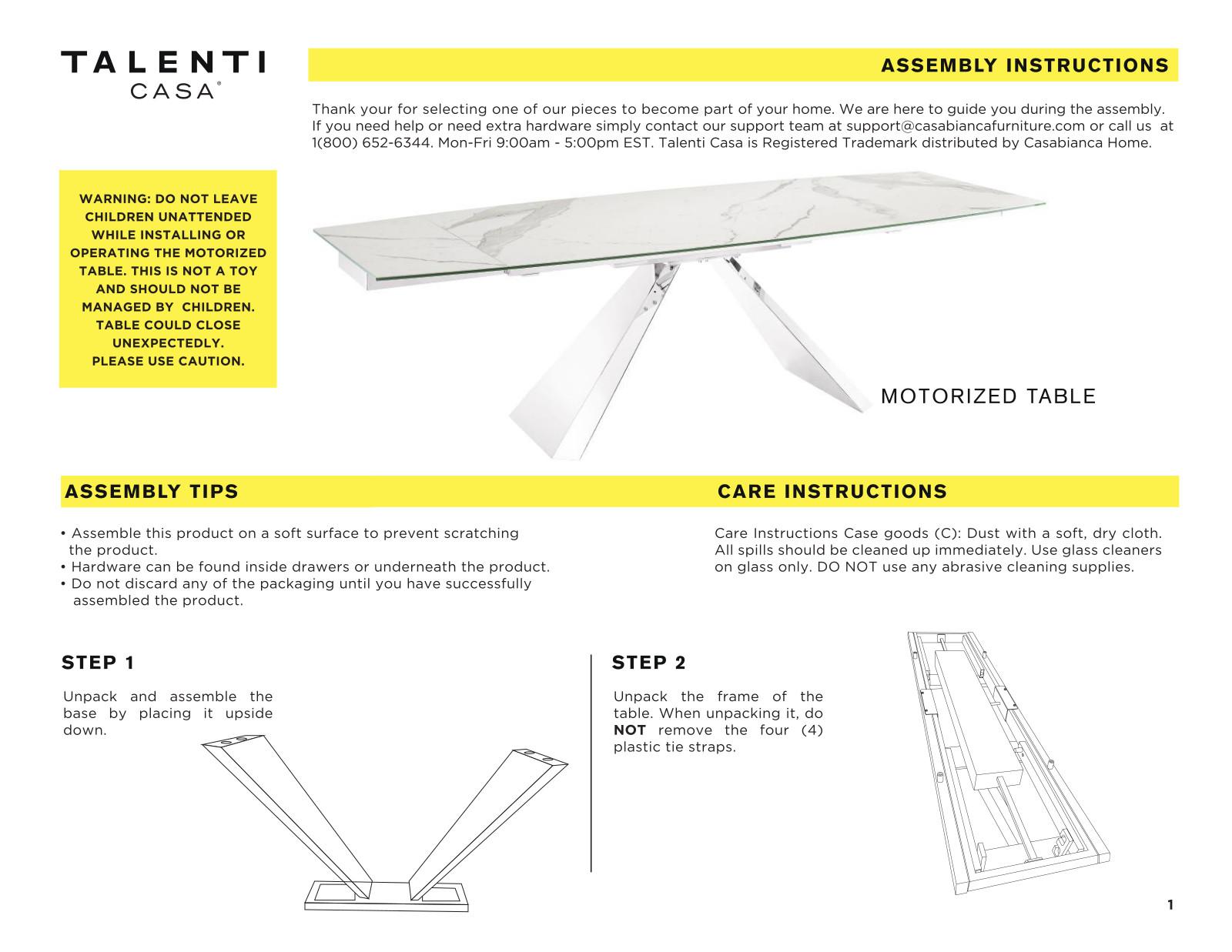 Casabianca TCMT04GRY Assembly Guide