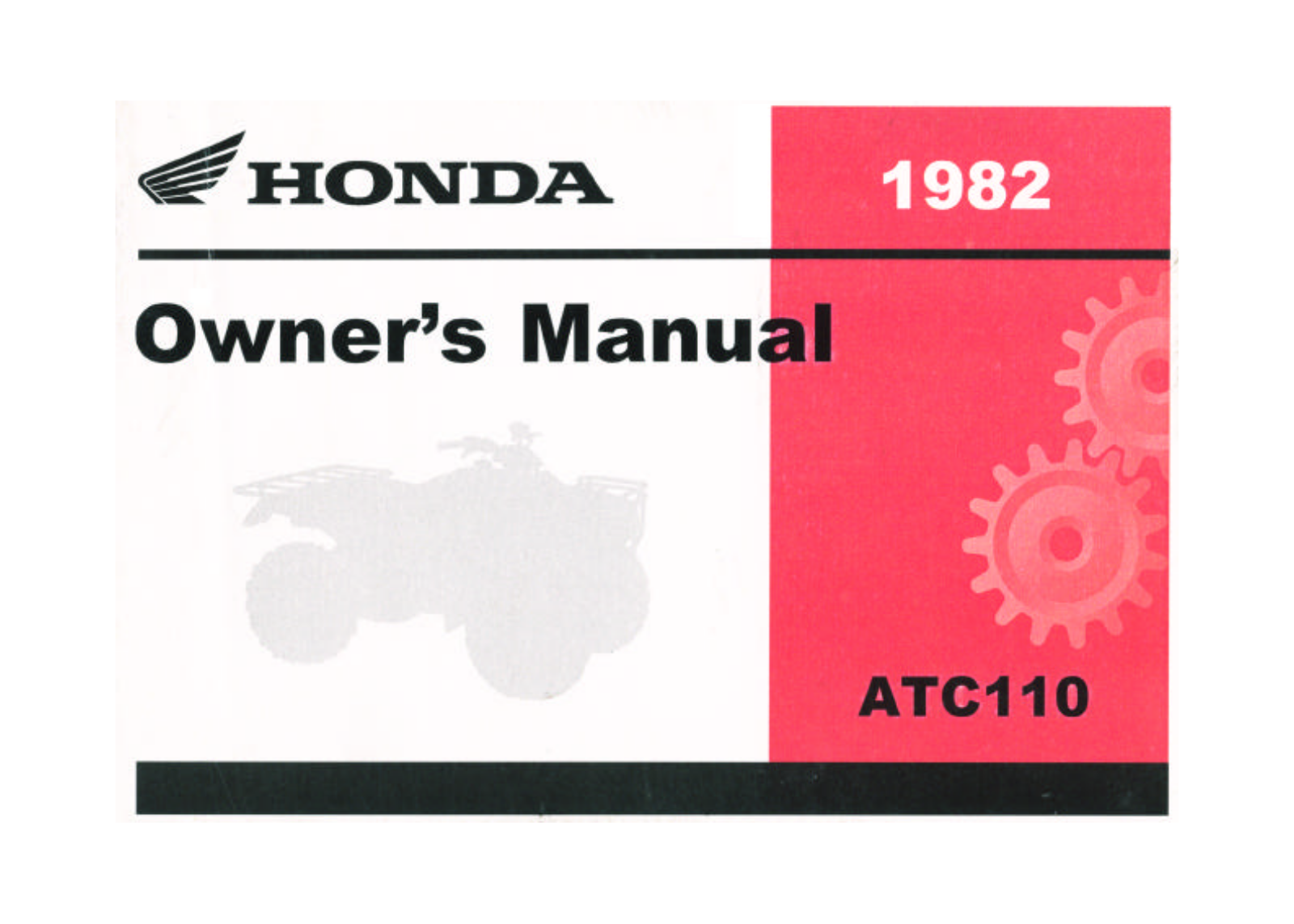 Honda ATC110 1982 Owner's Manual