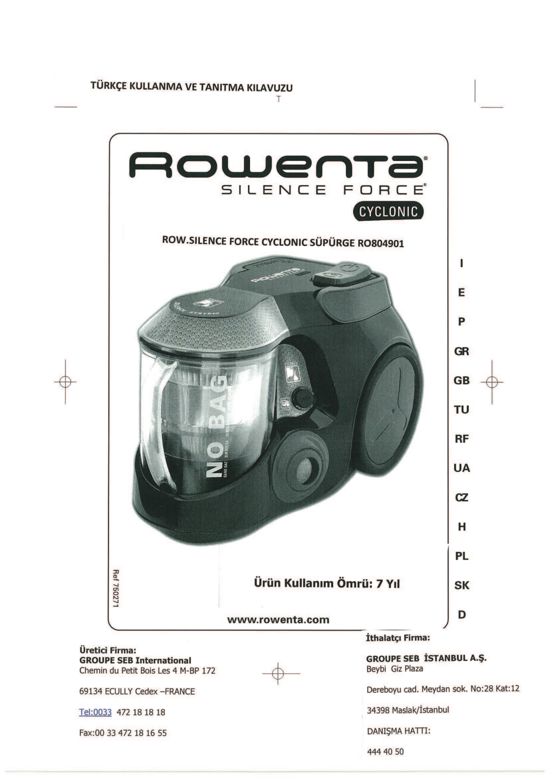 Rowenta RO8049 User manual