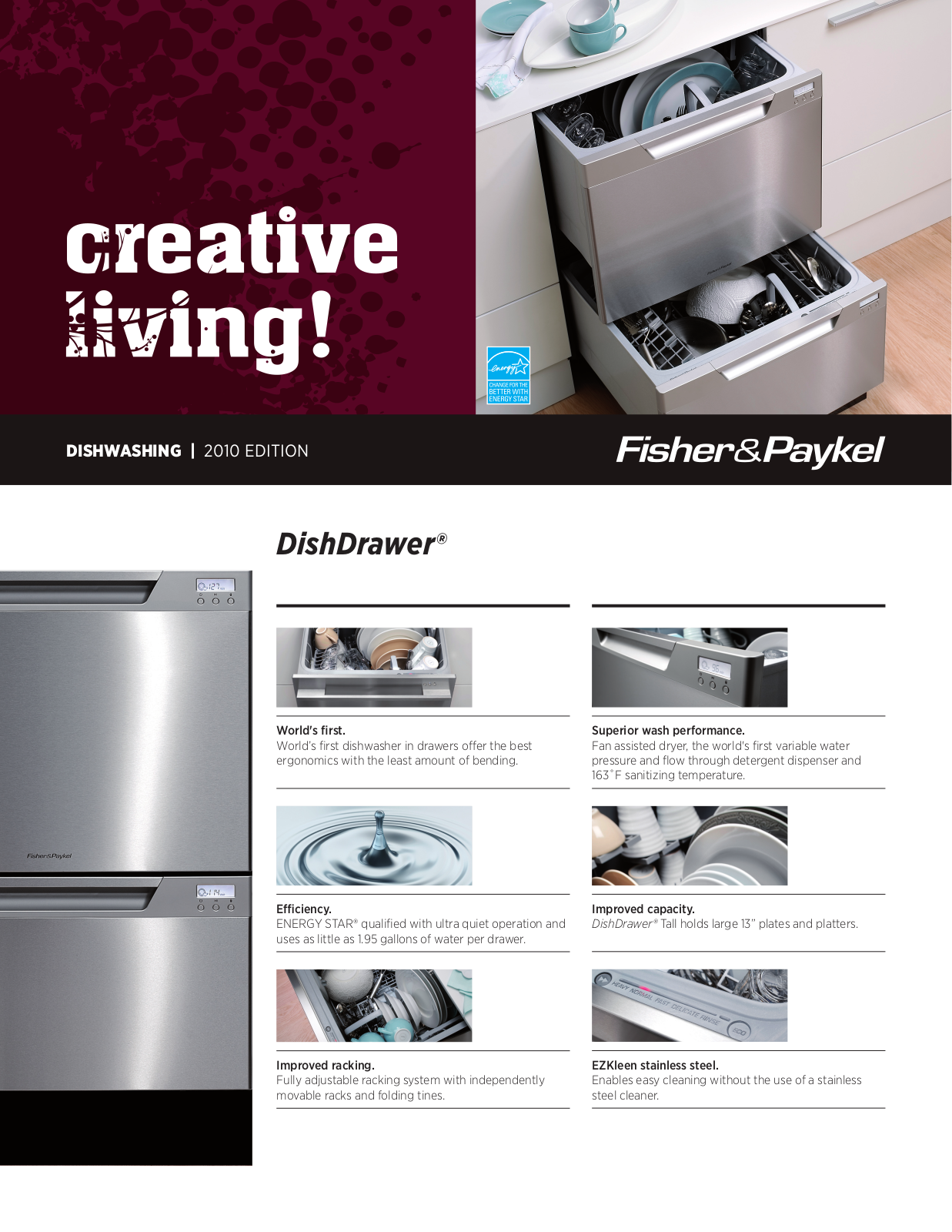 Fisher & Paykel DD24SDFTX6v2, DD24SCTX6v2, DD24DDFTX6v2, DD24SCX6v2, DD24SC Features