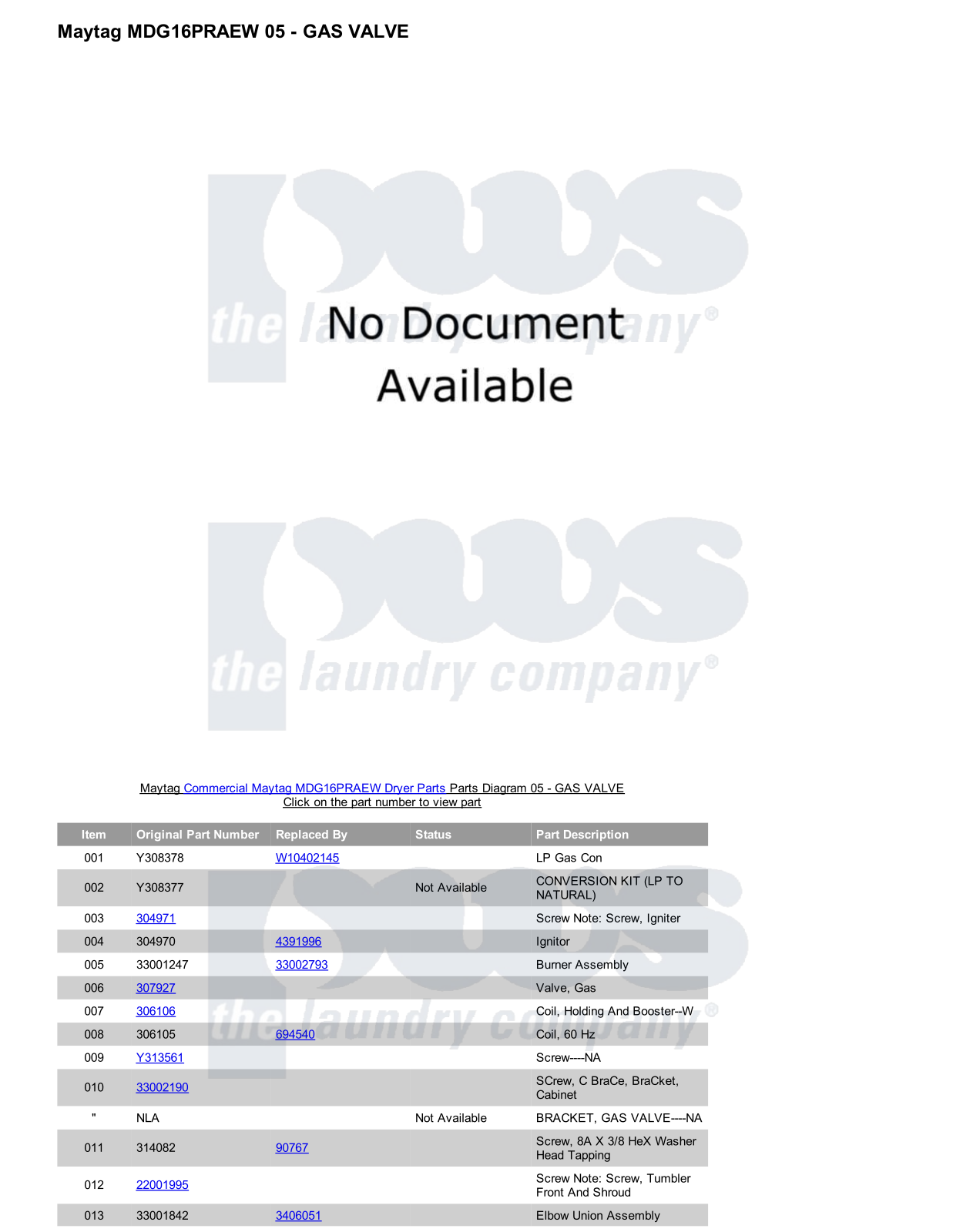 Maytag MDG16PRAEW Parts Diagram