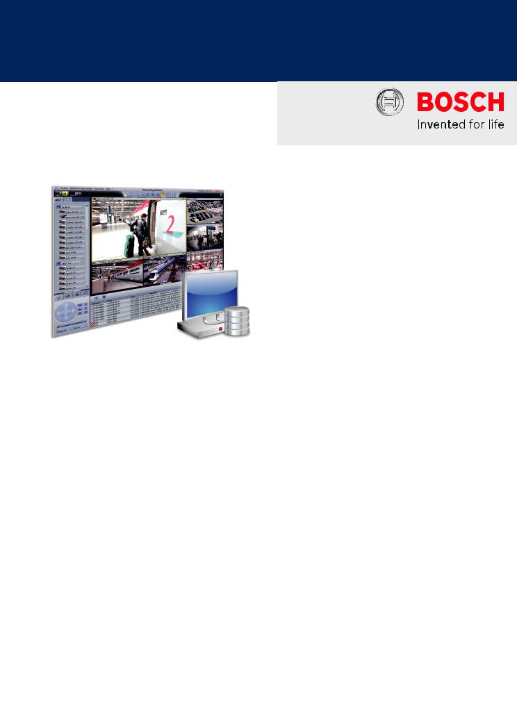 Bosch Appliances Recording Station 8.11 User Manual