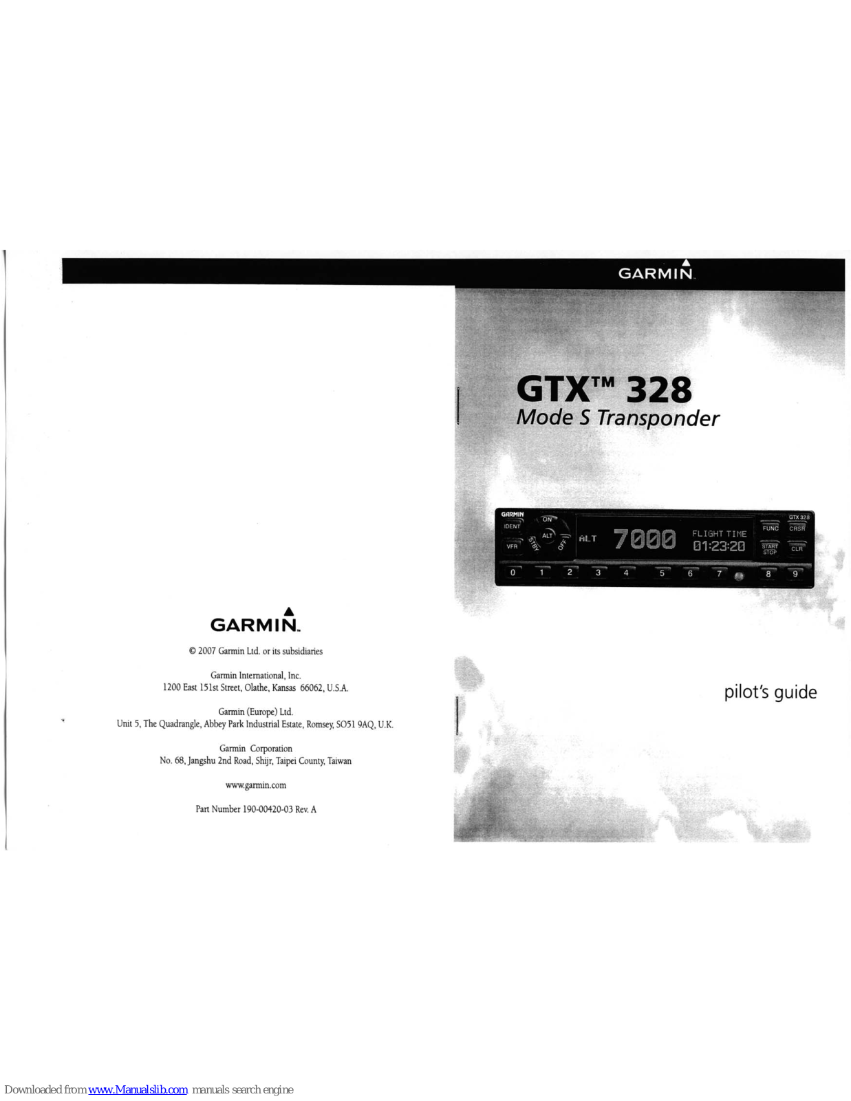 Garmin GTX 328 Pilot's Manual