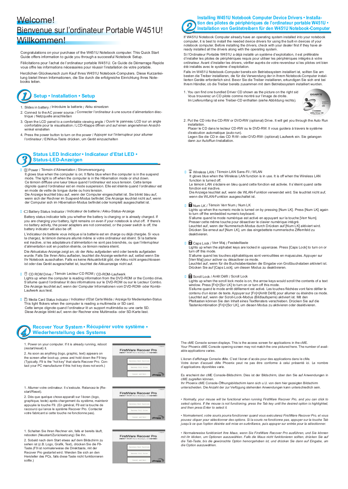 Gigabyte W451U User Manual