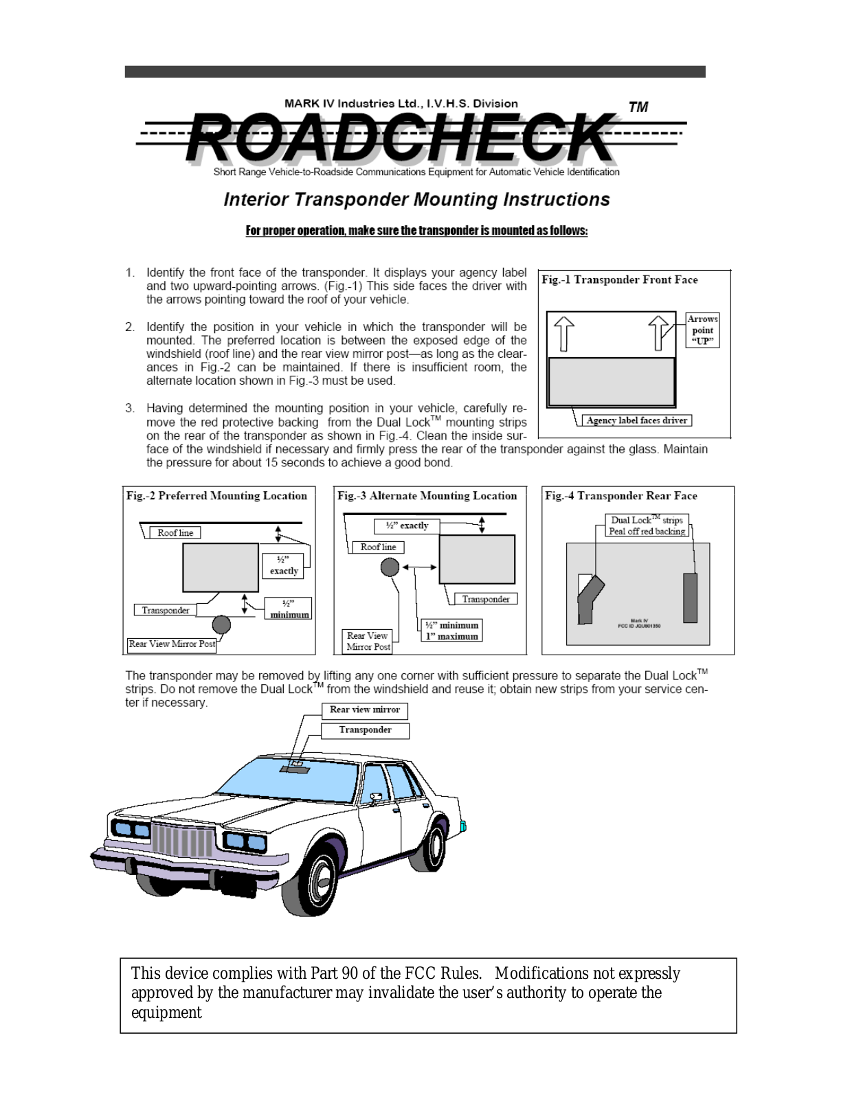 KAPSCH TRAFFICCOM CANADA 801350A User Manual