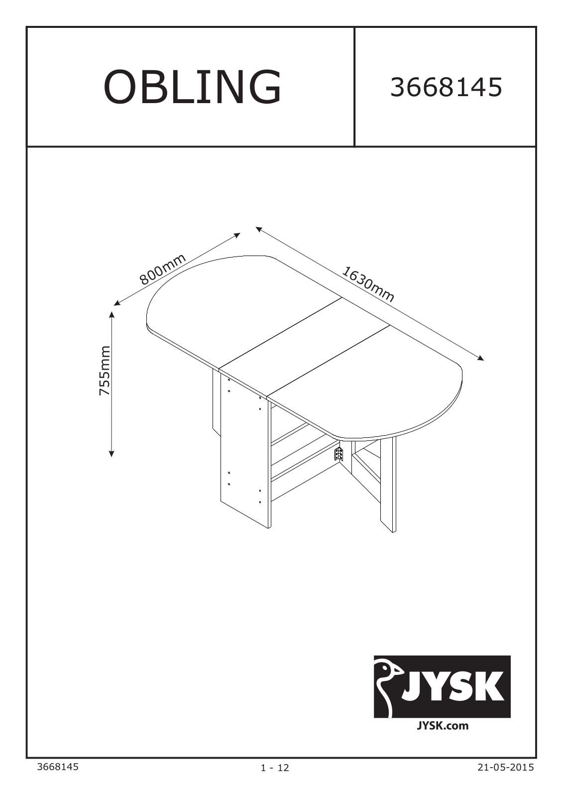 JYSK Obling User Manual