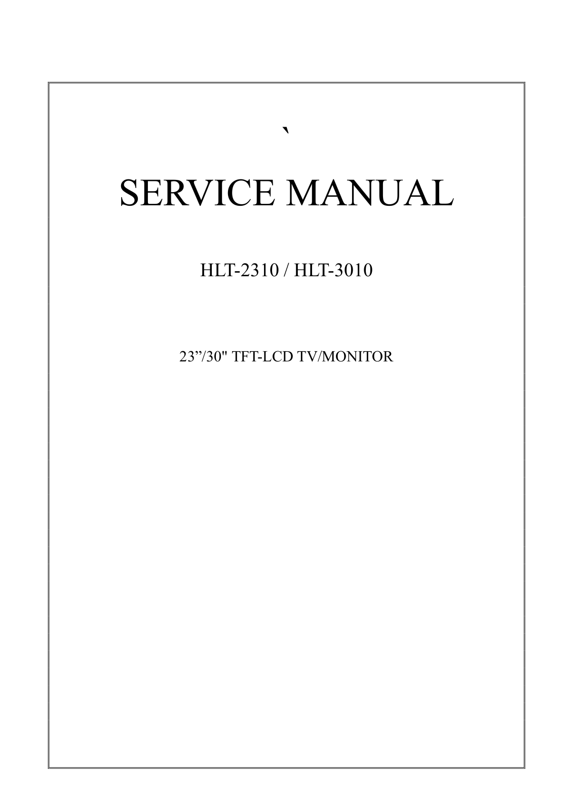 Hyundai hlt 2310, hlt  3010 schematic