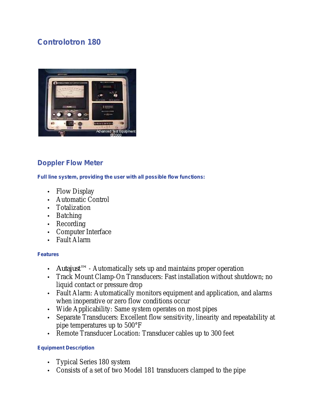 Atec 180 User Manual