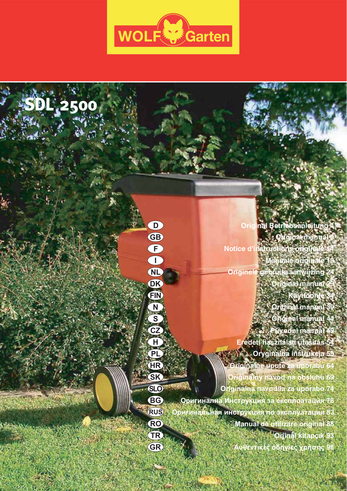 Wolf Garten SDL 2500 User Manual