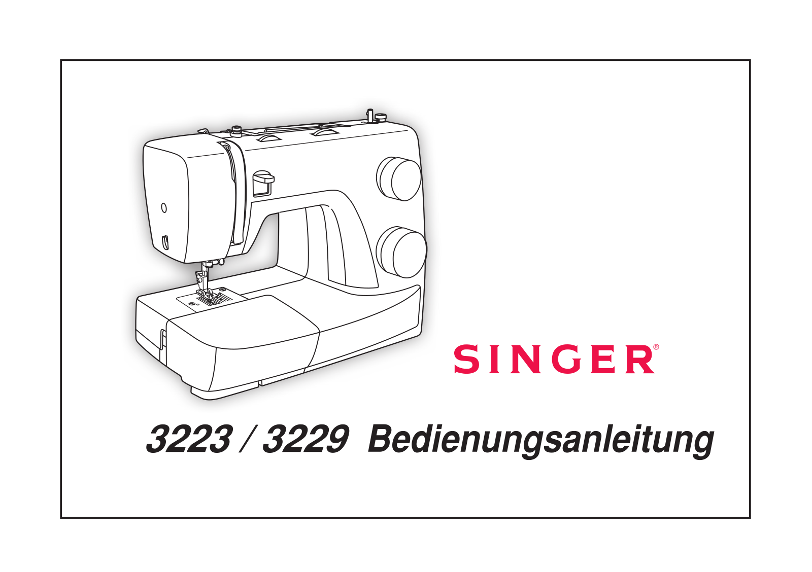 Singer Simple 3223 operation manual