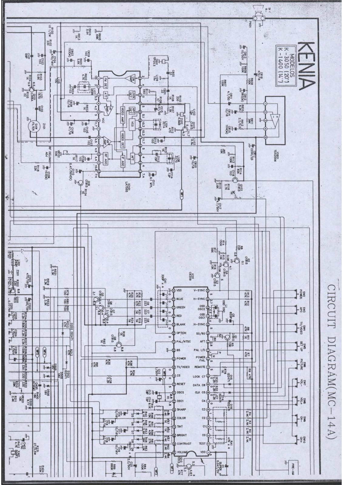 HITACHI MC 14A Diagram