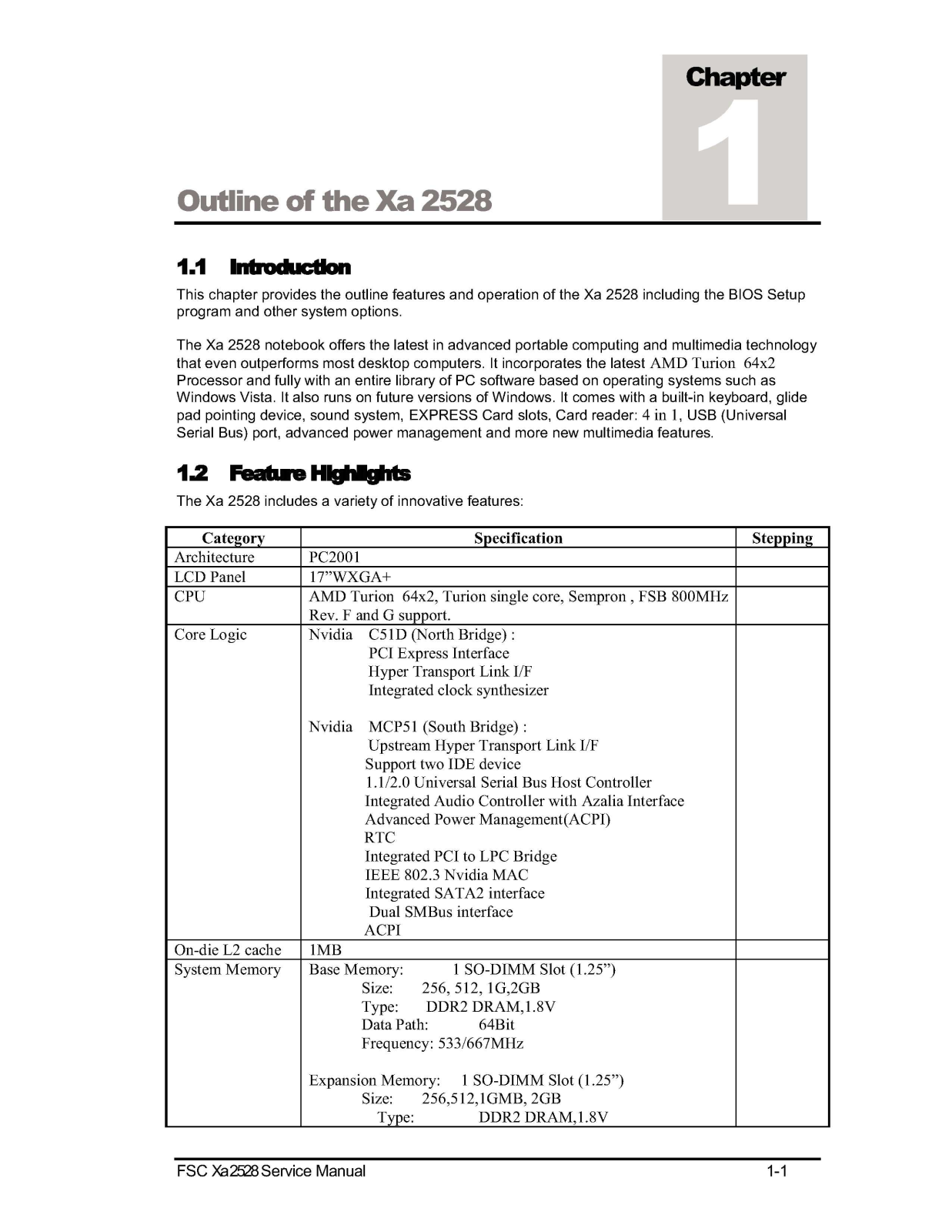 fujitsu siemens Xa 2528 Service Manual