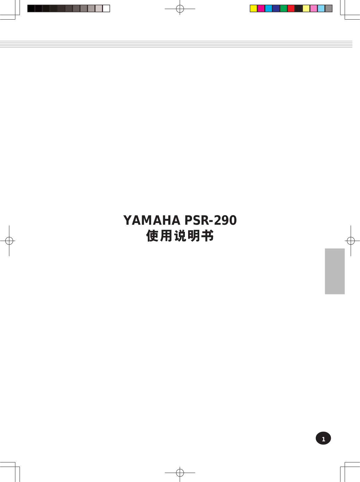 Yamaha PSR-290 User Manual