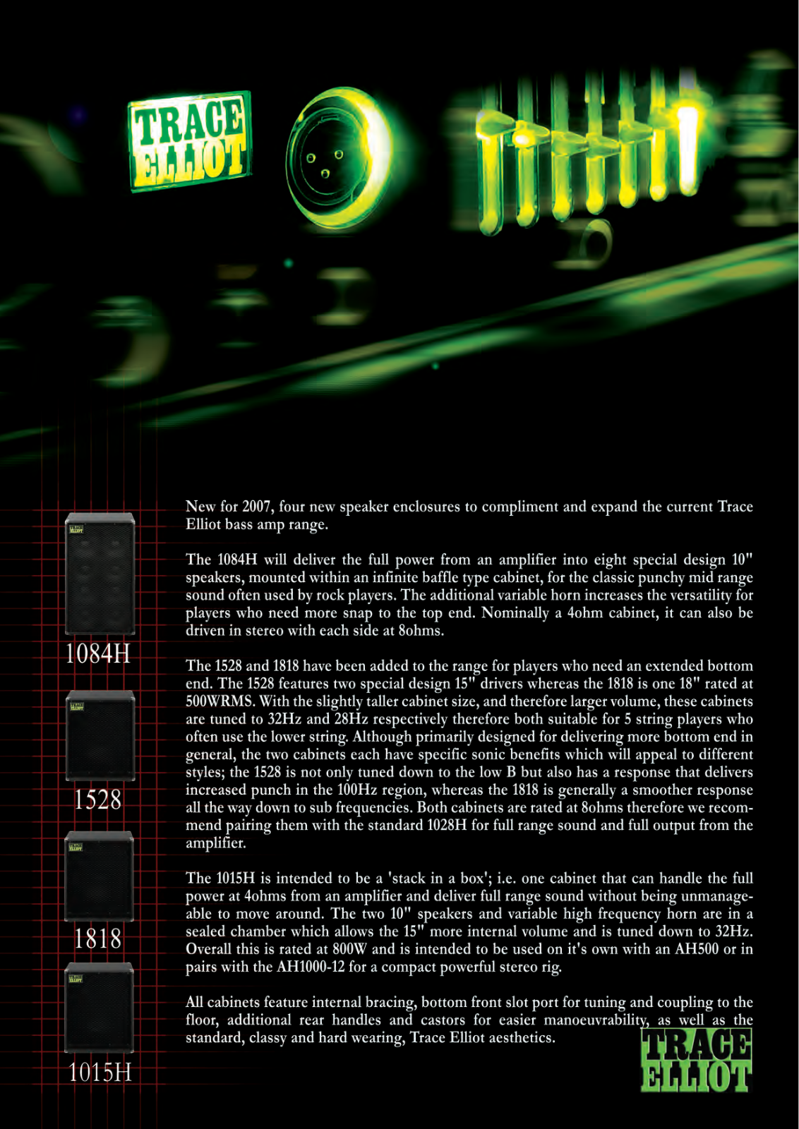 Trace Elliot 1084H, 1528, 1818, 1015H Data sheet - ManualMachine.com