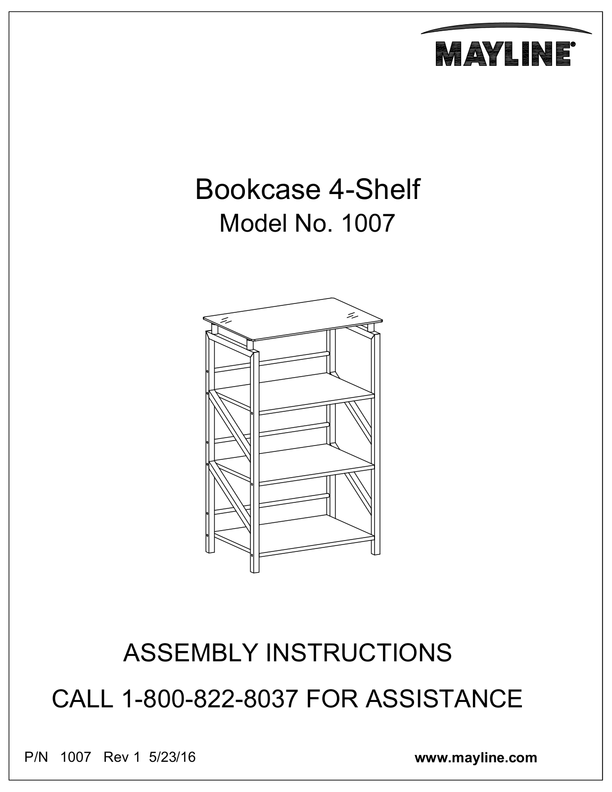 Safco 1007WW, 1007BB Assembly Guide