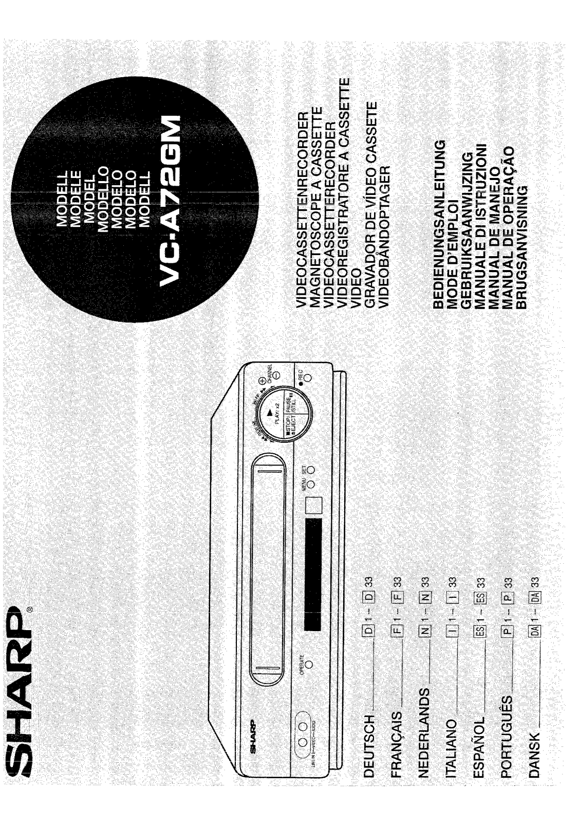 Sharp VC-A72GM User Manual