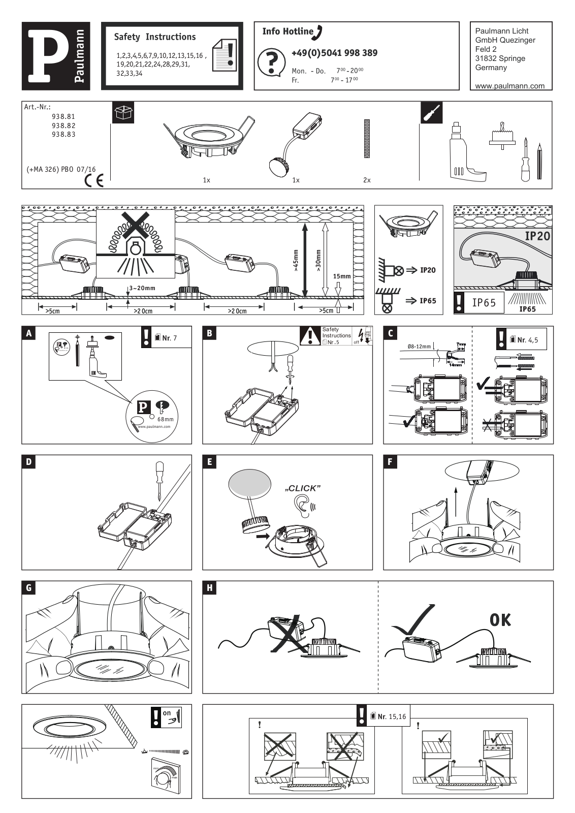 PAULMANN PLM 93883 Instructions - ManualMachine.com