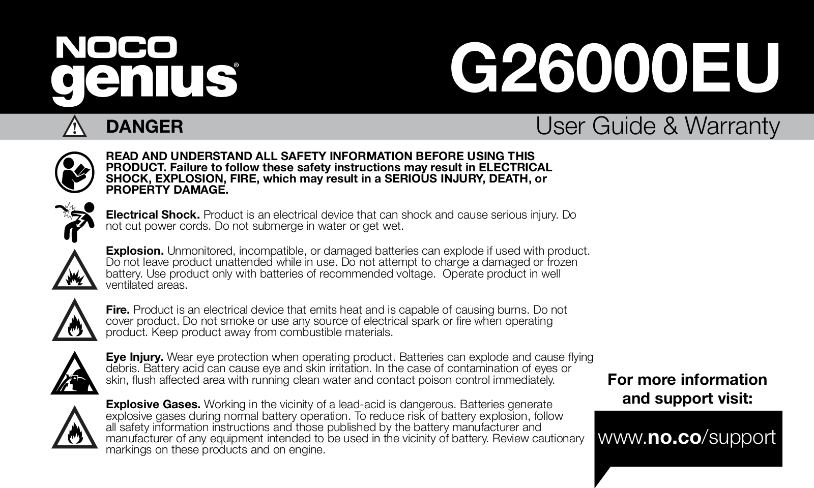 Noco G26000EU User Manual