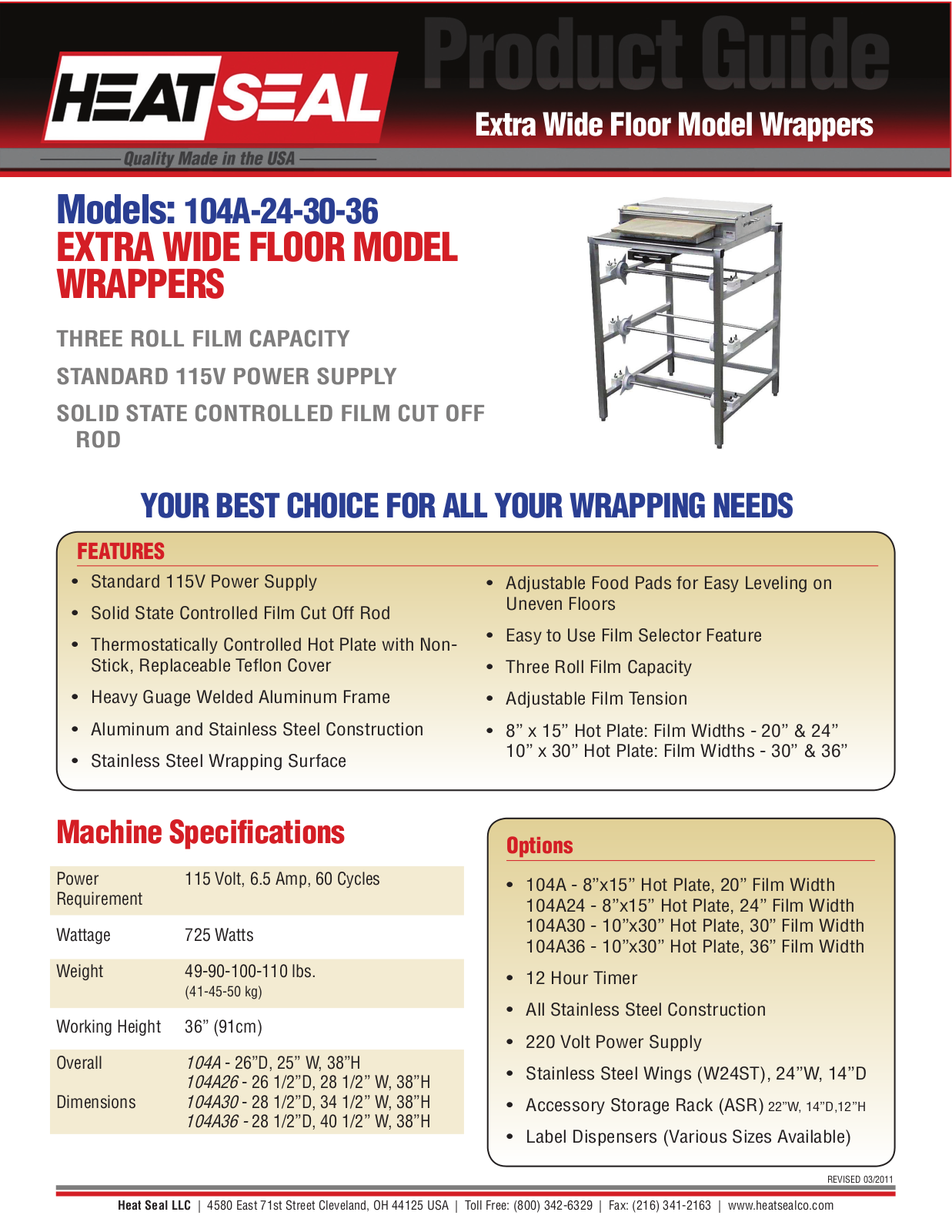 Heat Seal 104A-20 User Manual