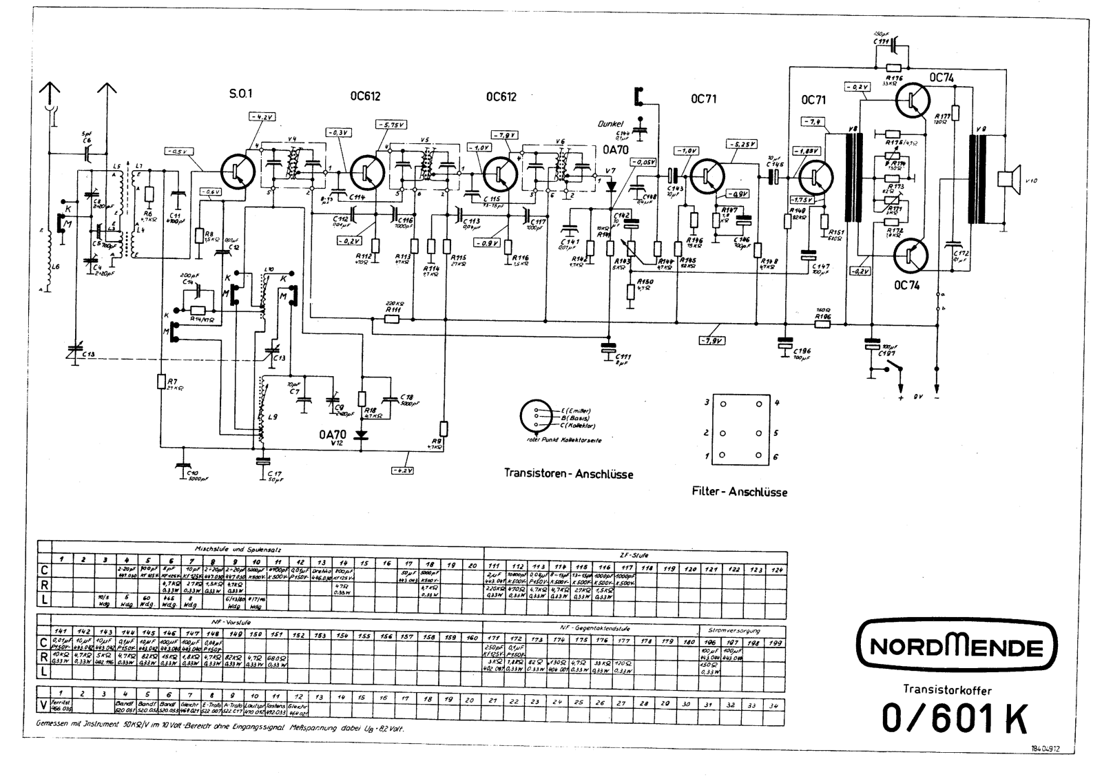 Nordmende 0-601K Schematic