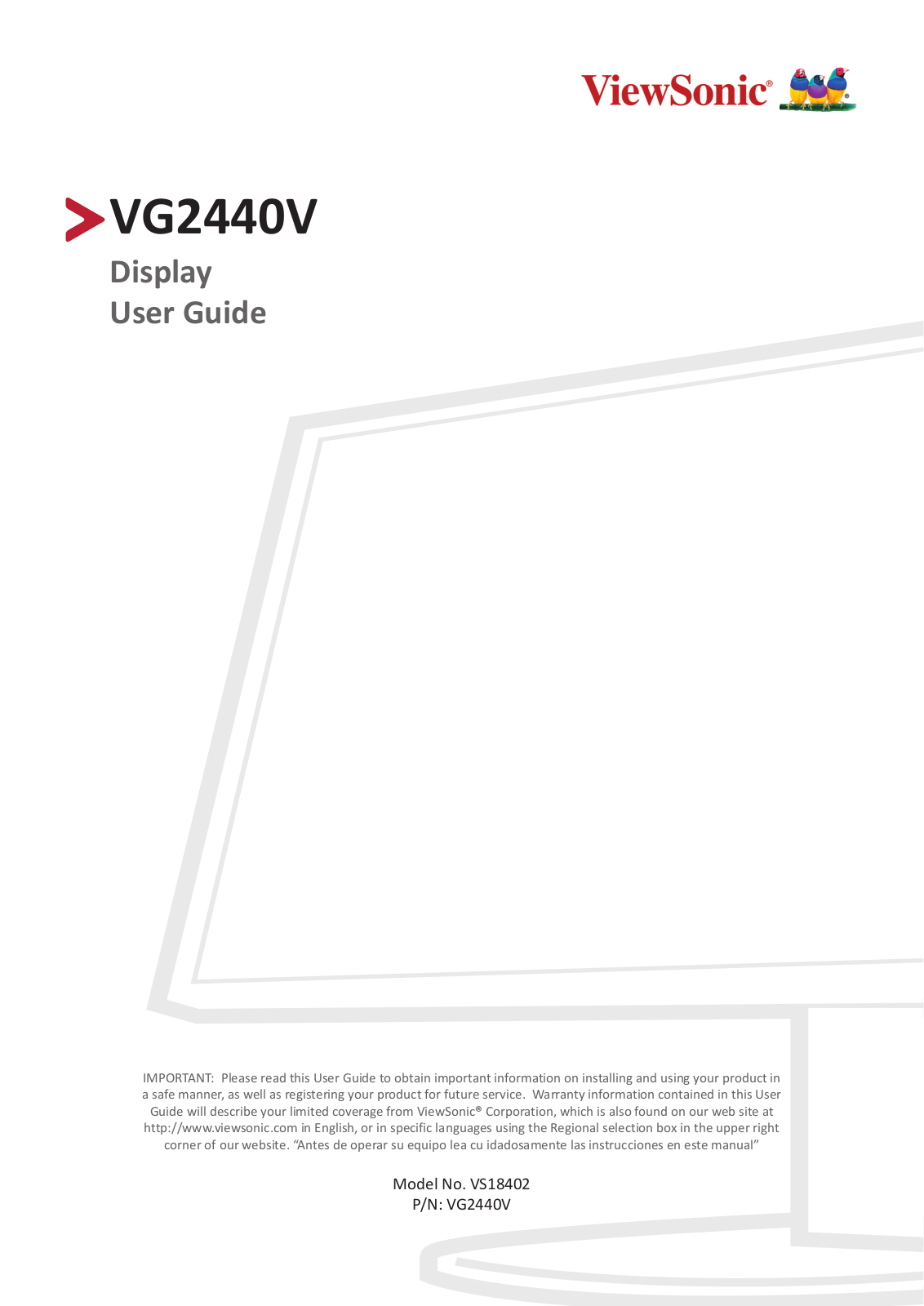 Viewsonic VG2440V User Guide
