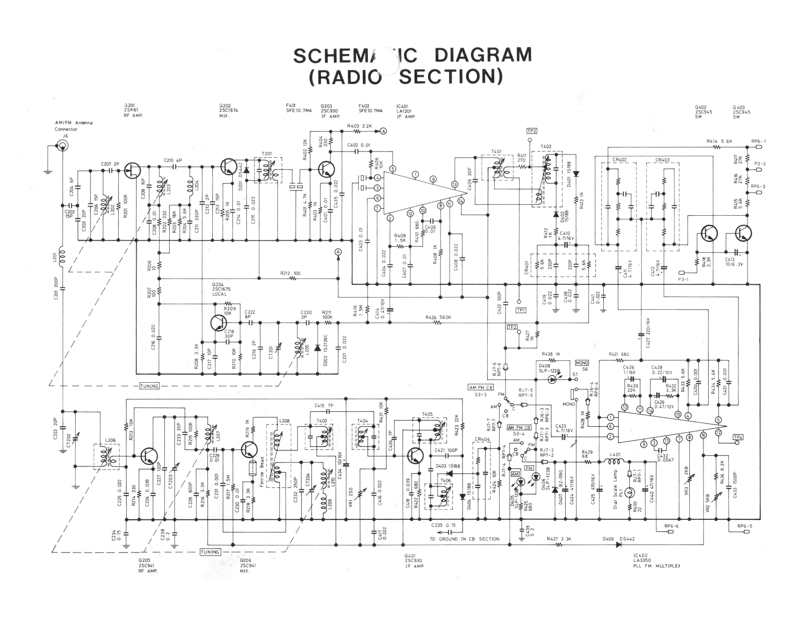 Realistic trc470 Schematic