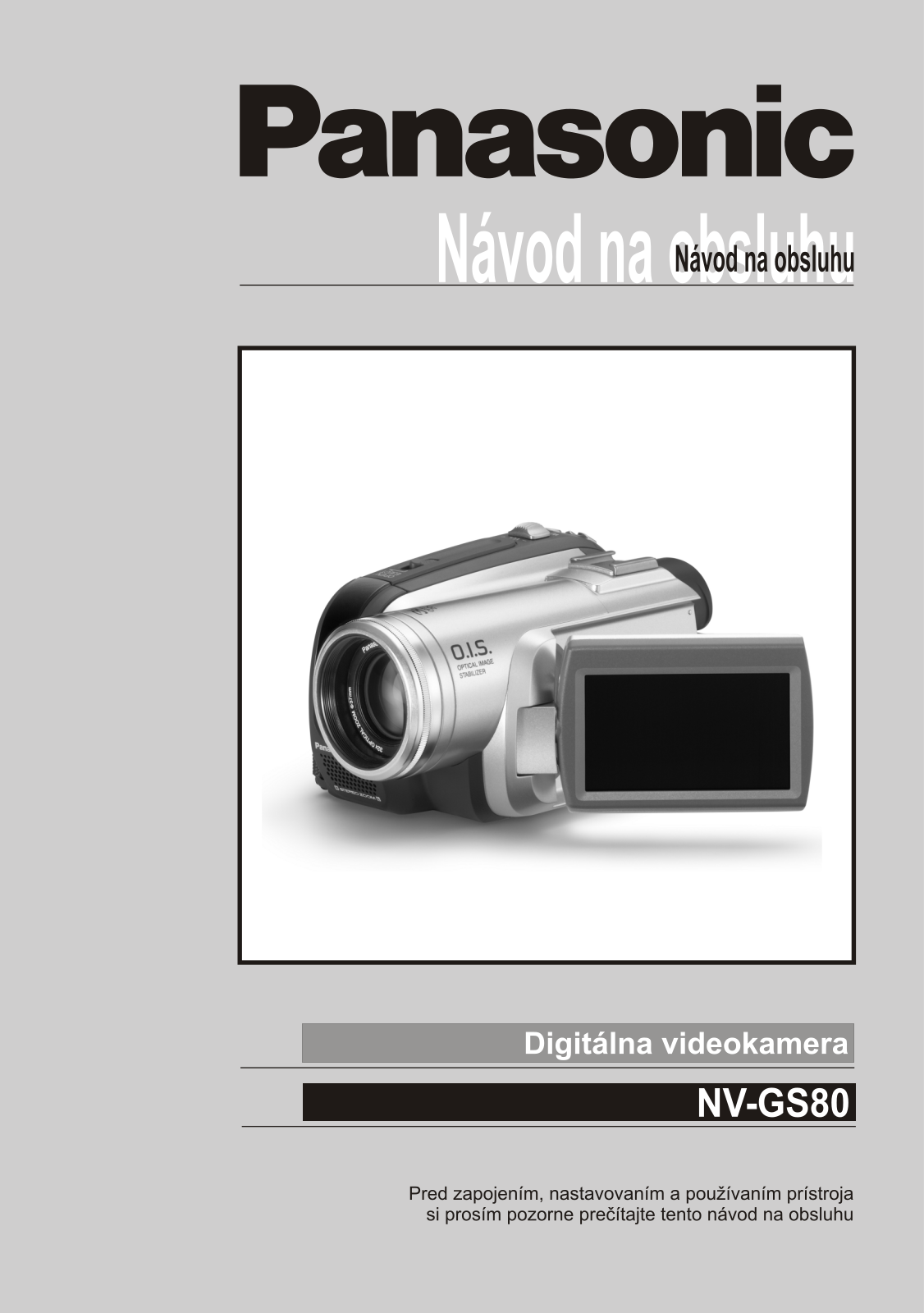 Panasonic NVGS80 User Manual