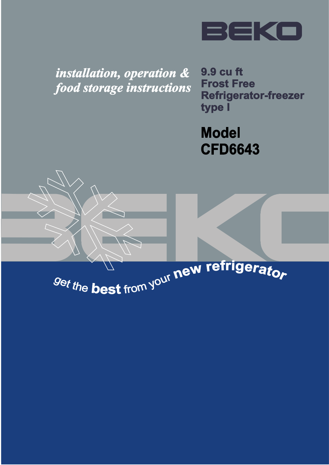 Beko CFD6643 User Manual