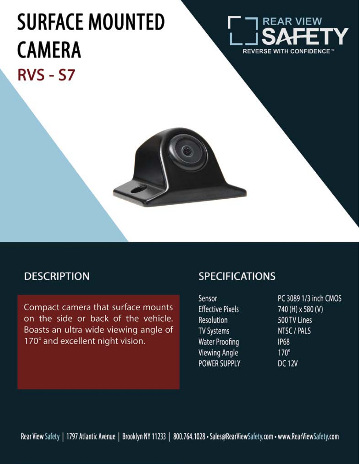 RVS Systems RVS-S7-04, RVS-S7-NC, RVS-S7, RVS-R7, RVS-L7 Specsheet