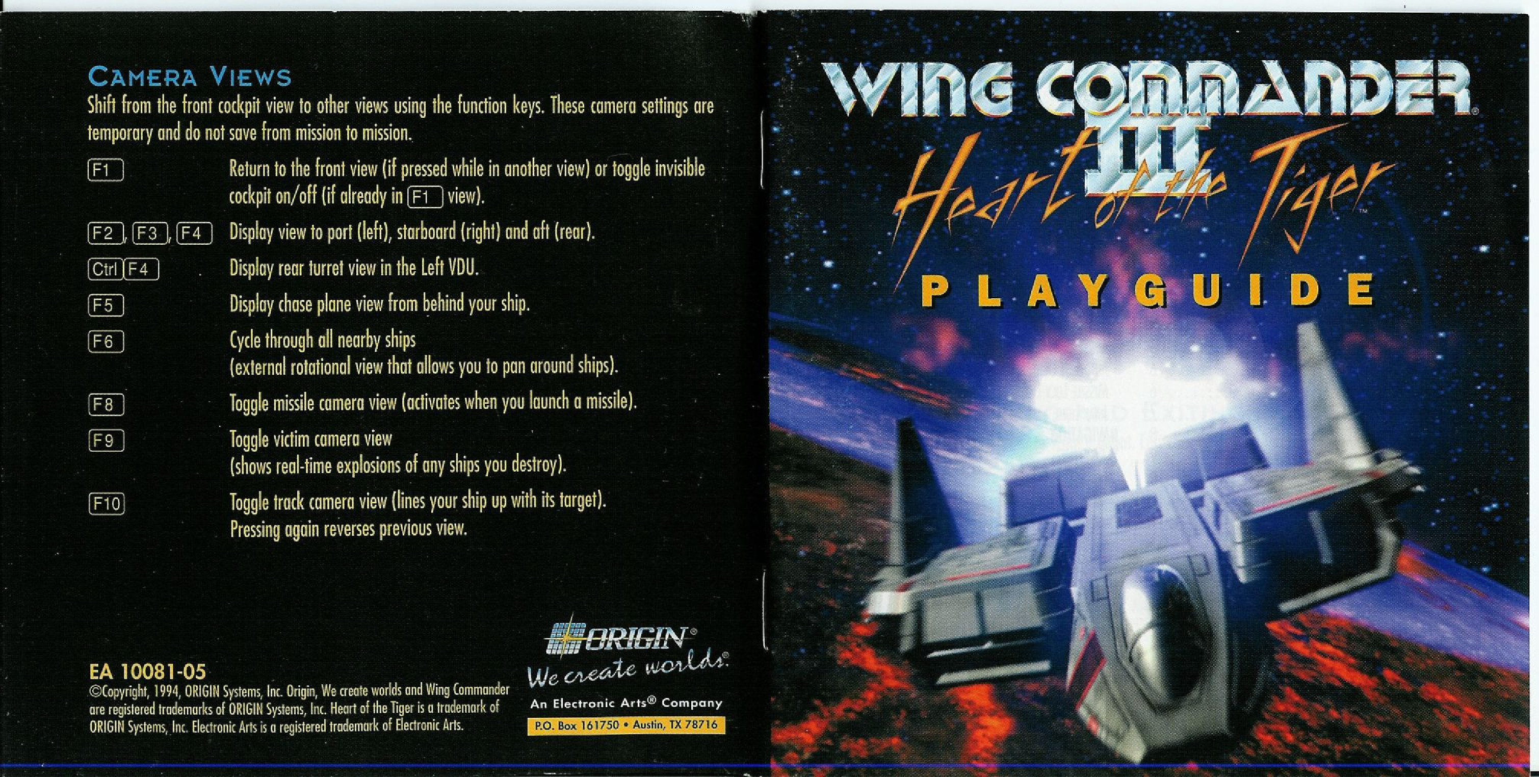 Games PC WING COMMANDER III-HEART OF THE TIGER User Manual